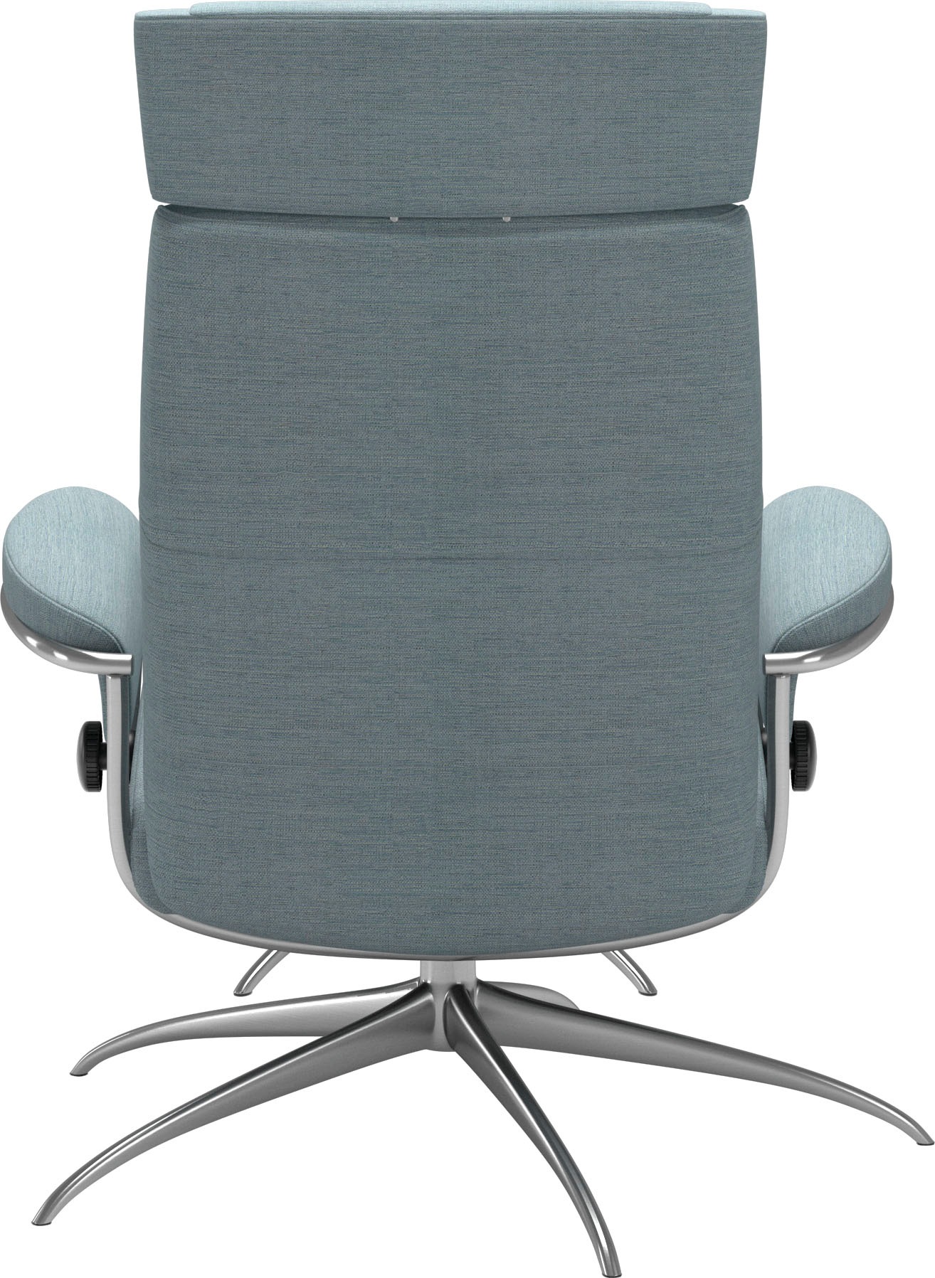 Stressless® Relaxsessel »Paris«, (Set, Relaxsessel mit Hocker), mit Hocker, Low Back mit Kopfstütze, mit Star Base, Gestell Chrom