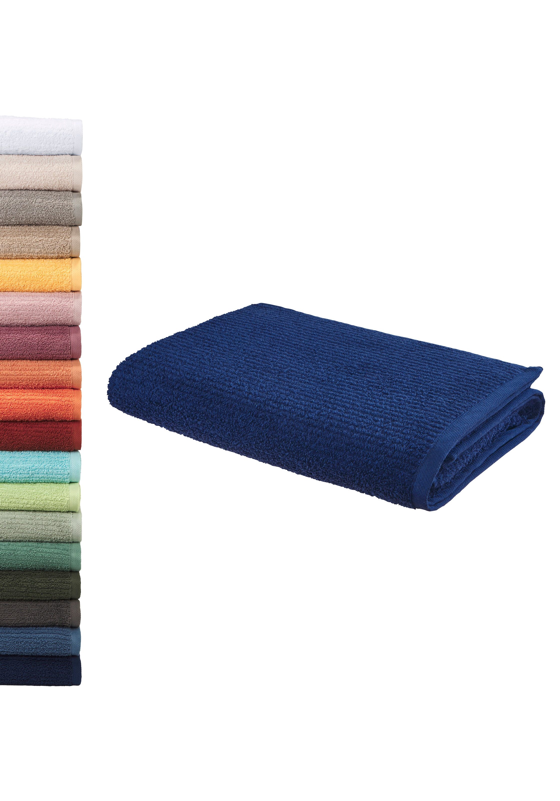 OTTO home Badetuch »Riva, 80x150, Premium Handtücher, 500 gr/m²« Hoch-Tief-Struktur, Streifen, weich, 5 Jahre Garantie