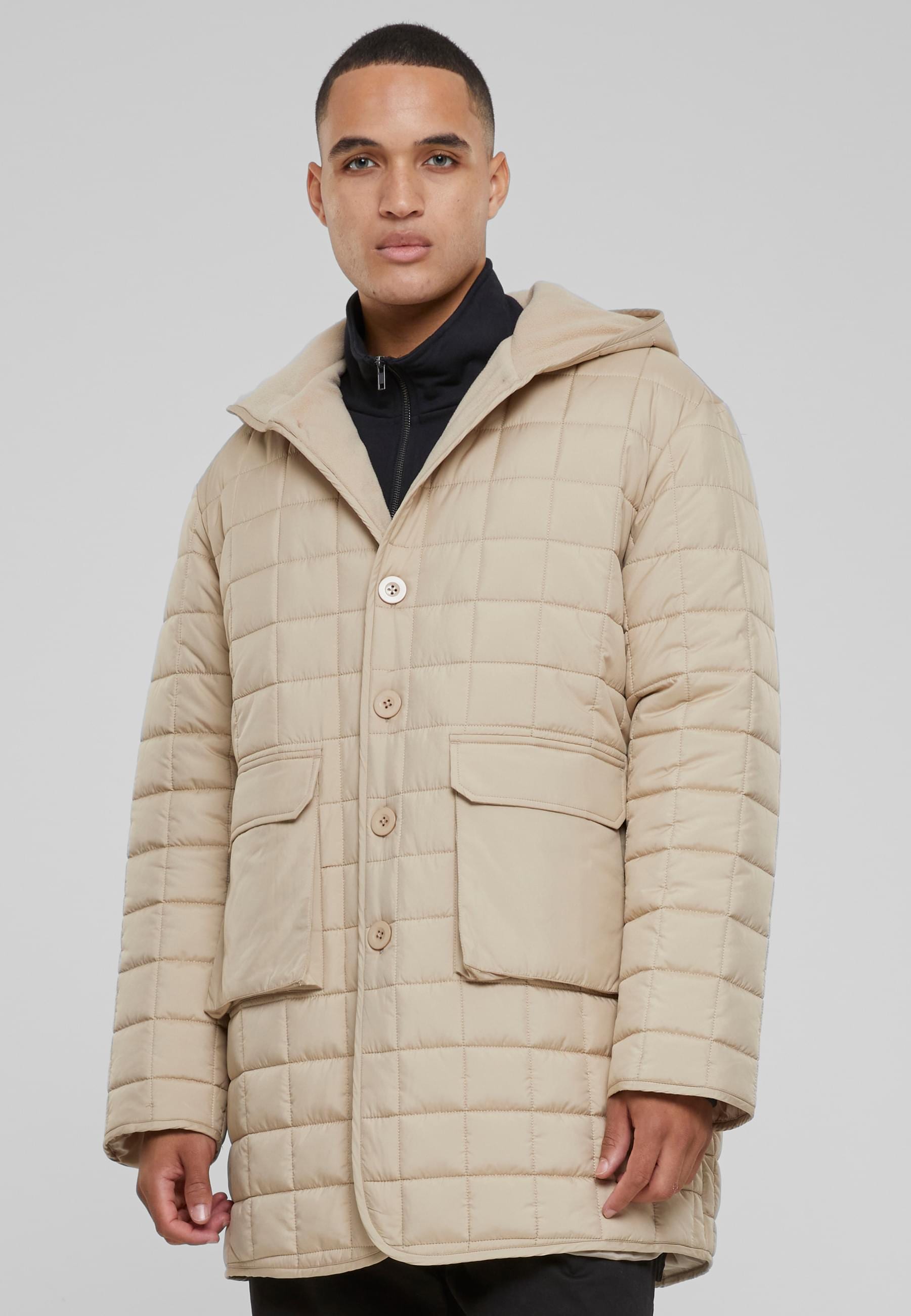 URBAN CLASSICS Winterjacke »Urban Classics Herren Polar Fleece Lined Parka«, (1 St.), mit Kapuze