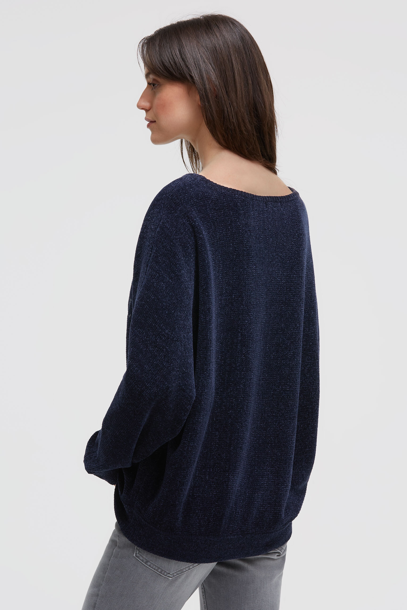 SOCCX Rundhalspullover mit Fledermaus-Ärmeln