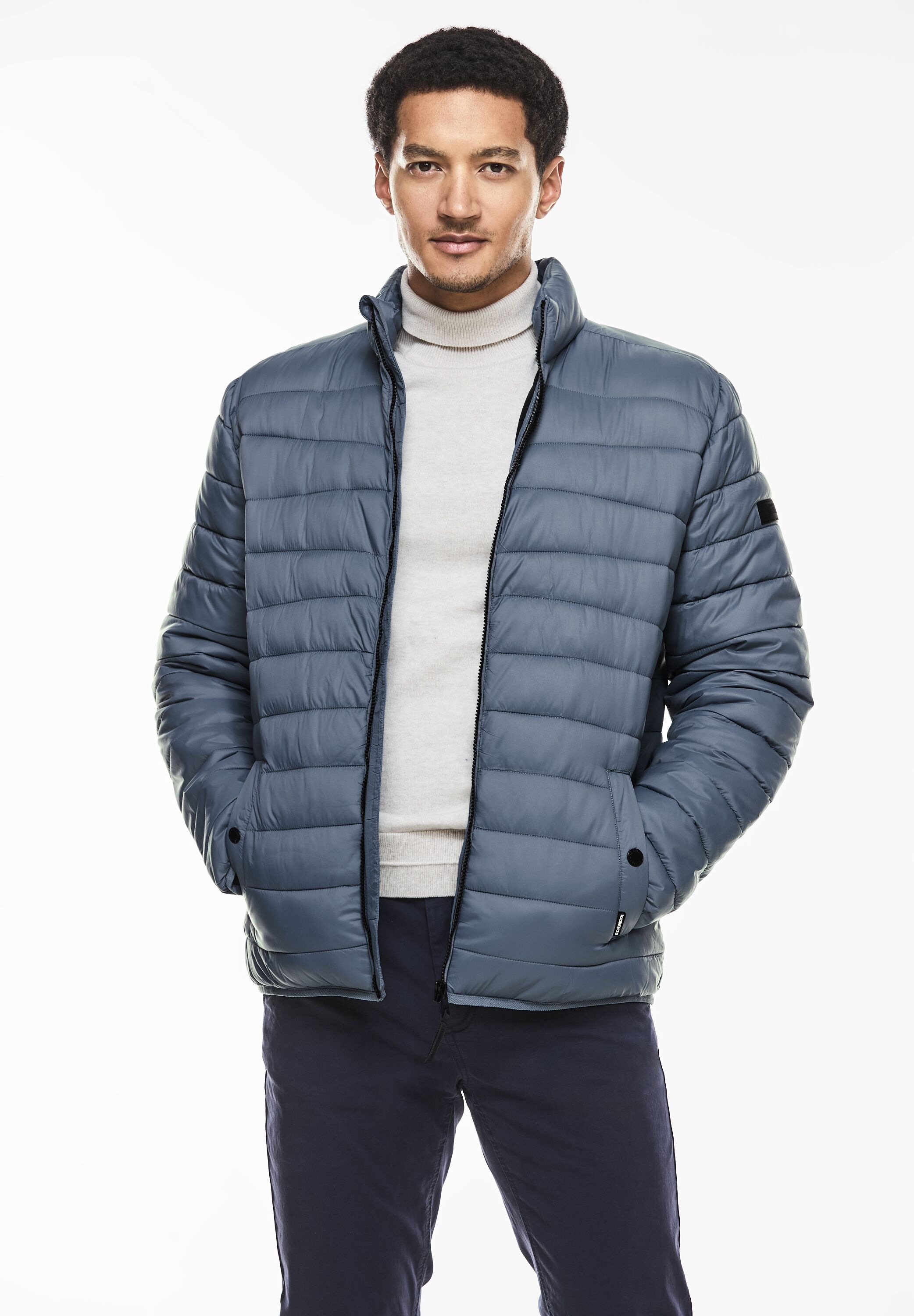 STREET ONE MEN Steppjacke, ohne Kapuze, in Unifarbe günstig online kaufen