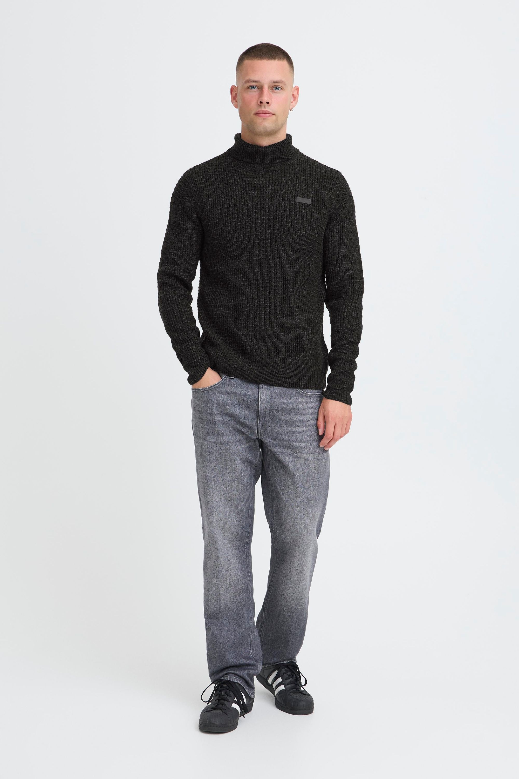 BLEND BHPatta Col Roulé Homme Charcoal Mix M 4