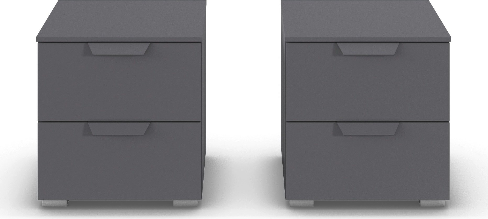 rauch Nachtkommode »Nachttisch Nachtkonsole COSTA Set mit farblich passenden Metallgriffen« in 2 Griff-Farben, Breite je 40 cm, 2 Stk. tlg. je zwei geräumige Schubladen MADE IN GERMANY