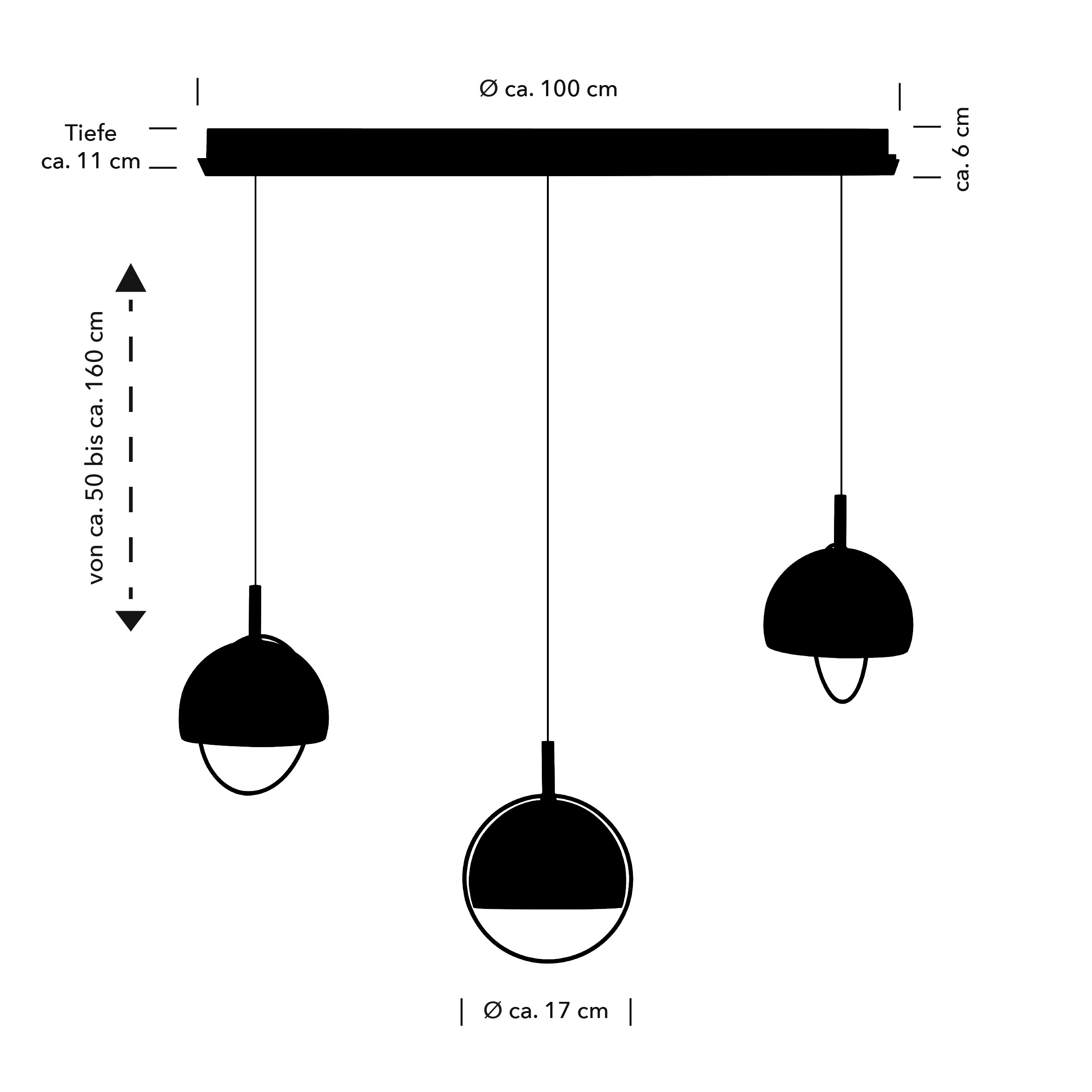 HELL höllisch gutes Licht LED Pendelleuchte »HOOP« LED-Modul 1 Stk. Warmweiß B-Link Fernbedienung,  Stufenlos höhenverstellbar