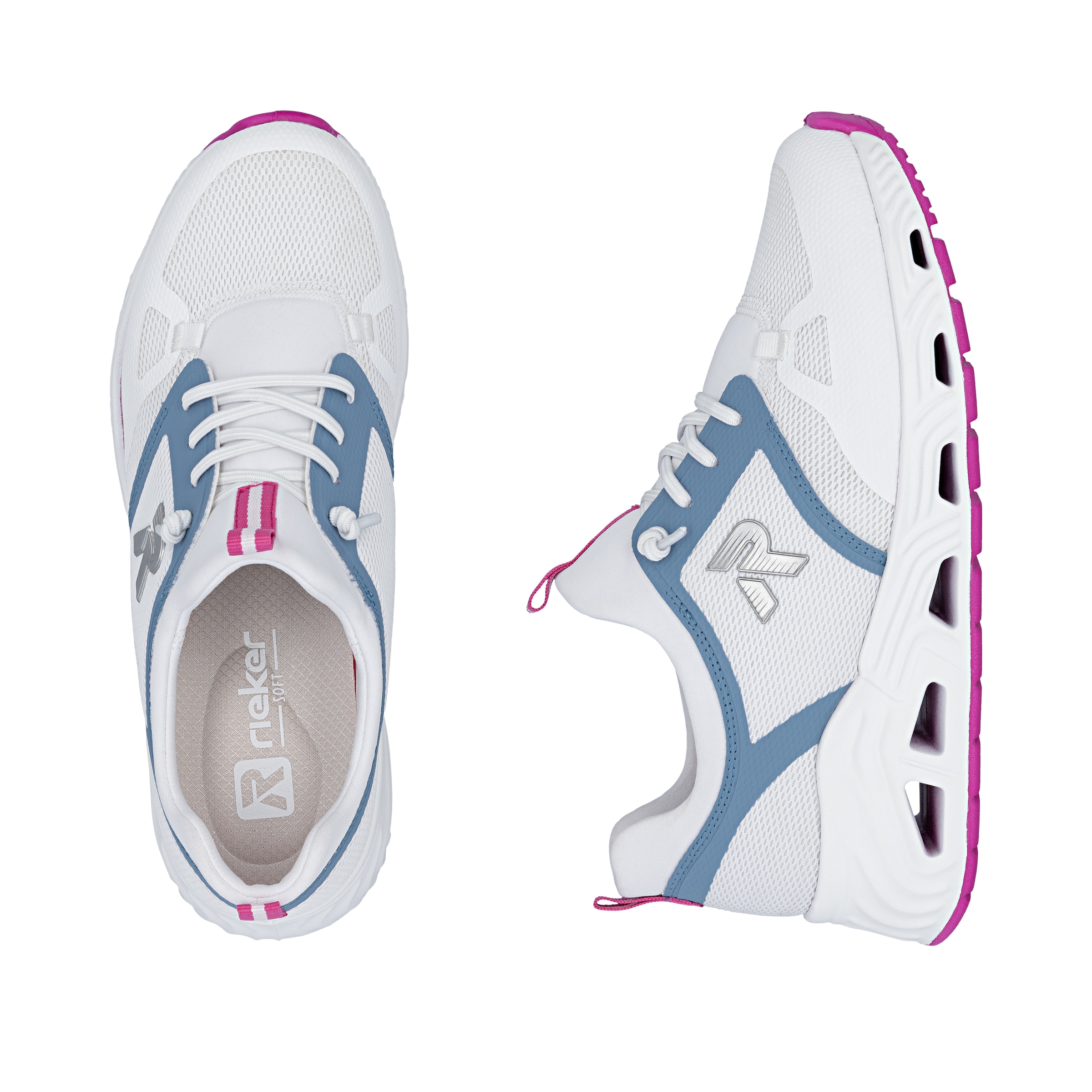 Rieker Slip-On Sneaker  Schlupfschuh, Freizeitschuh, Schnürschuh mit Gummizug