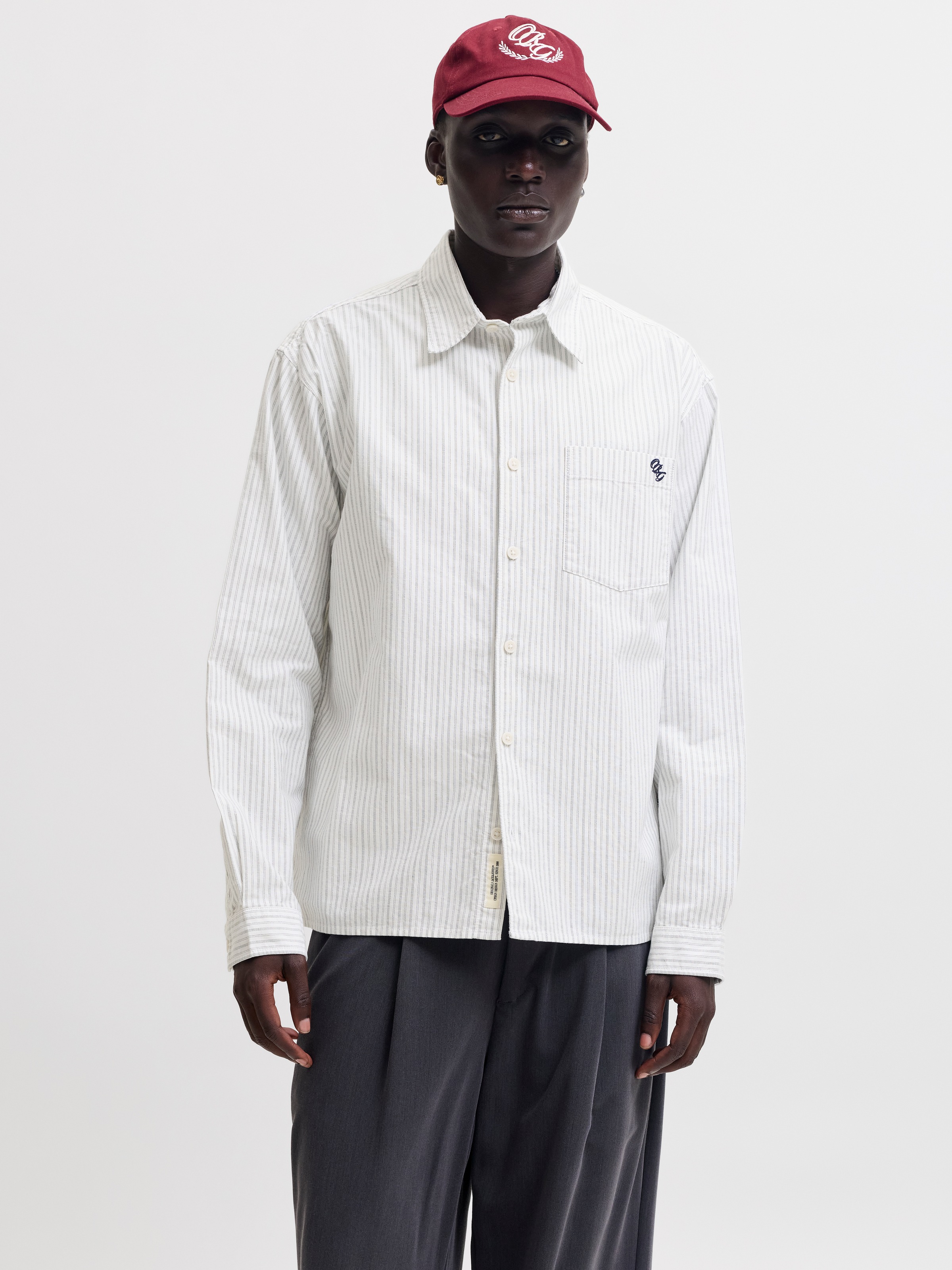 Jack & Jones Langarmhemd "JORFREDERIKSBERG OXFORD SHIRT LS SN" Baumwolle, locker geschnitten