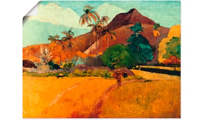 Artland Wandbild »Tahitische Landschaft, 1891«, Berge, (1 St.), als Alubild,... kaufen