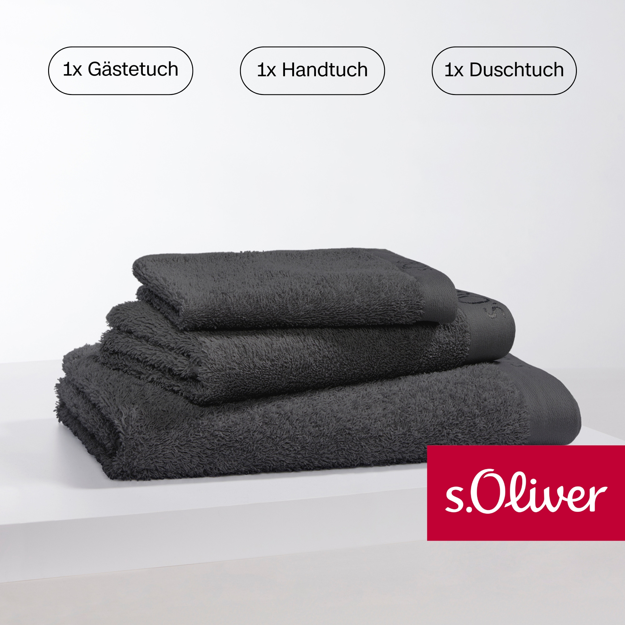 s.Oliver Handtuch Set "s.Oliver, Premium Qualität, 600 gr/m²," Set 3 Walkfr günstig online kaufen