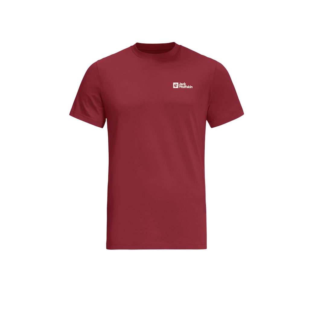 Jack Wolfskin T-Shirt »ESSENTIAL T M«, weiches, klassisches T-Shirt aus atmungsaktiver Bio-Baumwolle