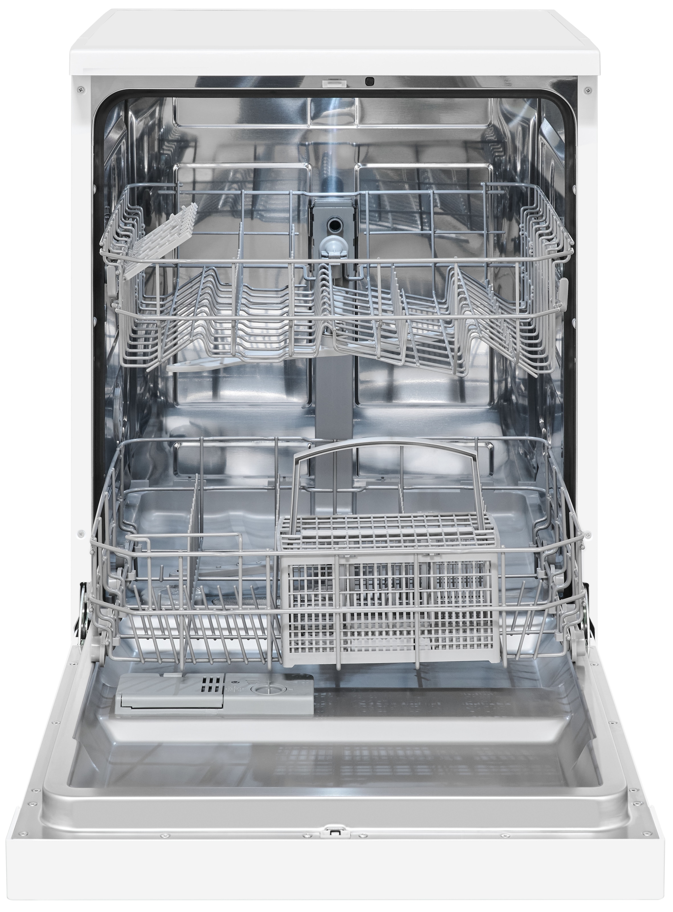 exquisit Standgeschirrspüler »GSP6312-030C weiss« 9,8 l 12 tlg. Maßgedecke 12 Maßgedecke -  LED, Besteckkorb, Auto Door Open, AquaStop