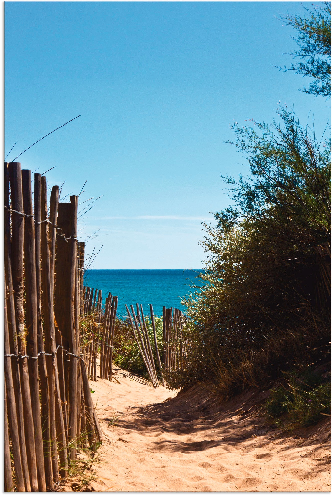 Artland Wandbild »Strandzugang zum Serignan Plage«, Strand, (1 St.), als  Alubild, Leinwandbild, Wandaufkleber oder Poster in versch. Größen  bestellen | BAUR
