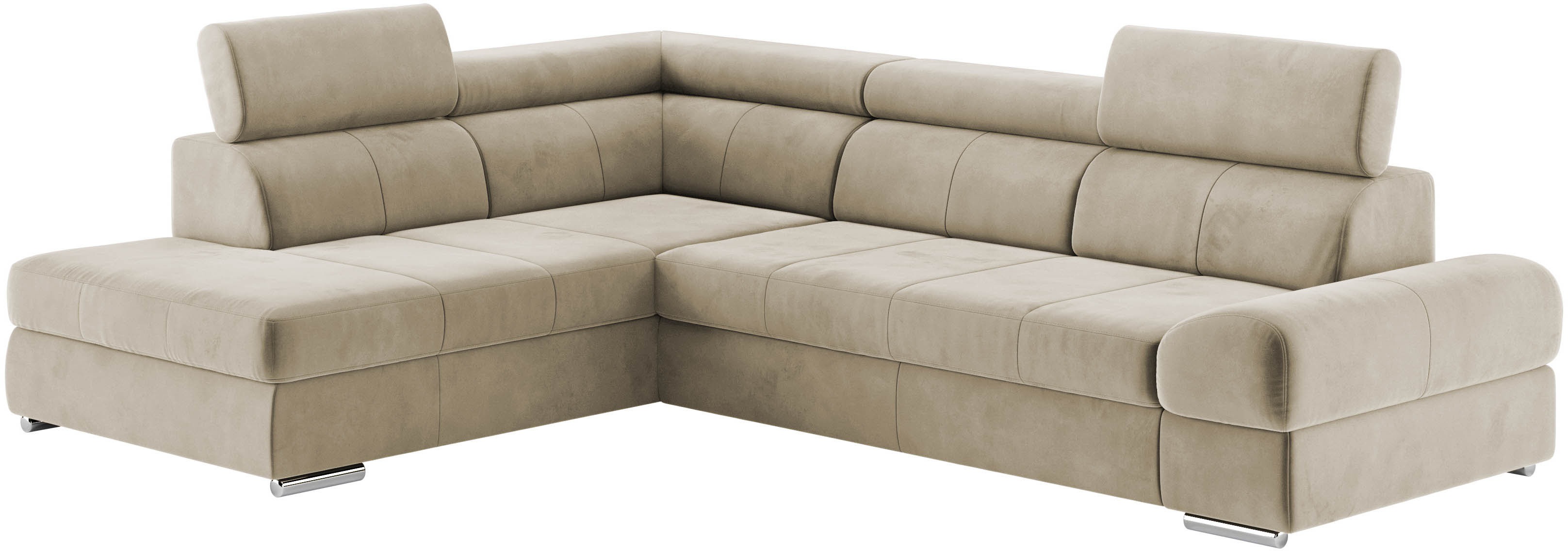 Thumbnail - sit&more Ecksofa "Broadway L-Form", mit verstellbaren Kopfteilen, wahlweise mit Bettfunktion