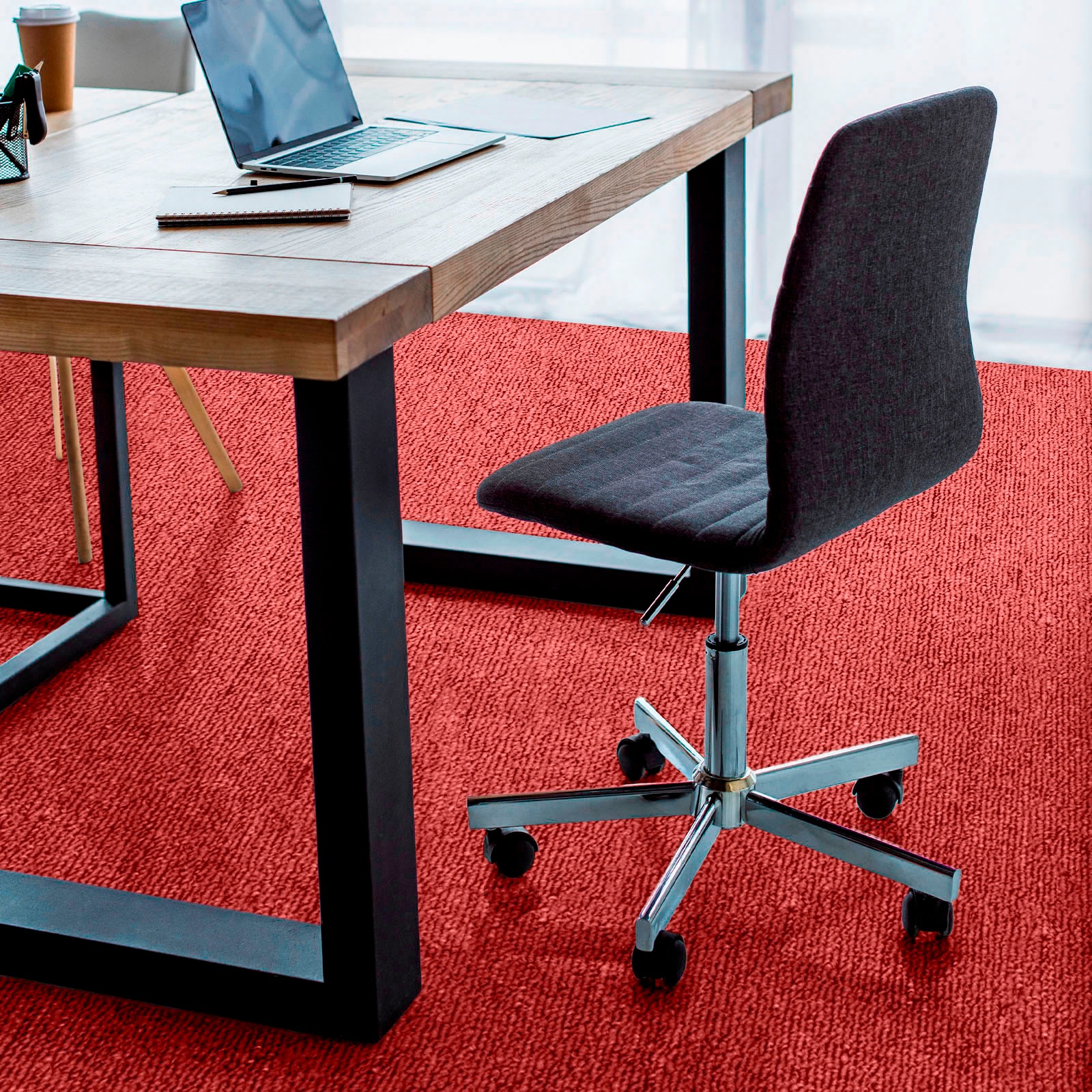Teppichboden OTTO HOME "Malta, Gesamthöhe 3 mm", rot (dunkelrot), B:200cm L:500cm, Kunstfaser, Teppiche, verschiedene Farben & Größen, Polypropylen, Nadelfilz 2