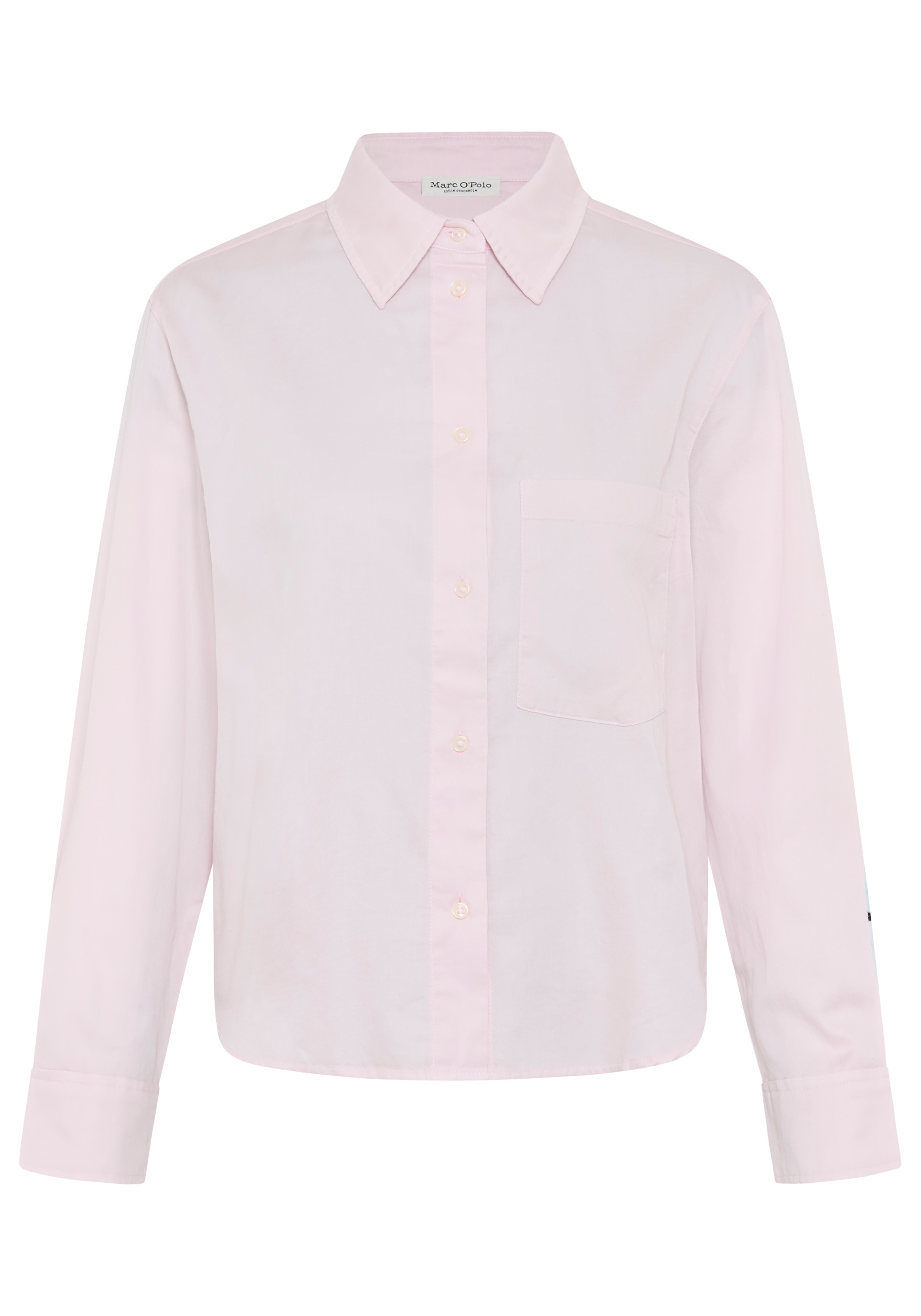 Marc O'Polo Langarmbluse relaxed fit cropped aus Baumwoll-Satin