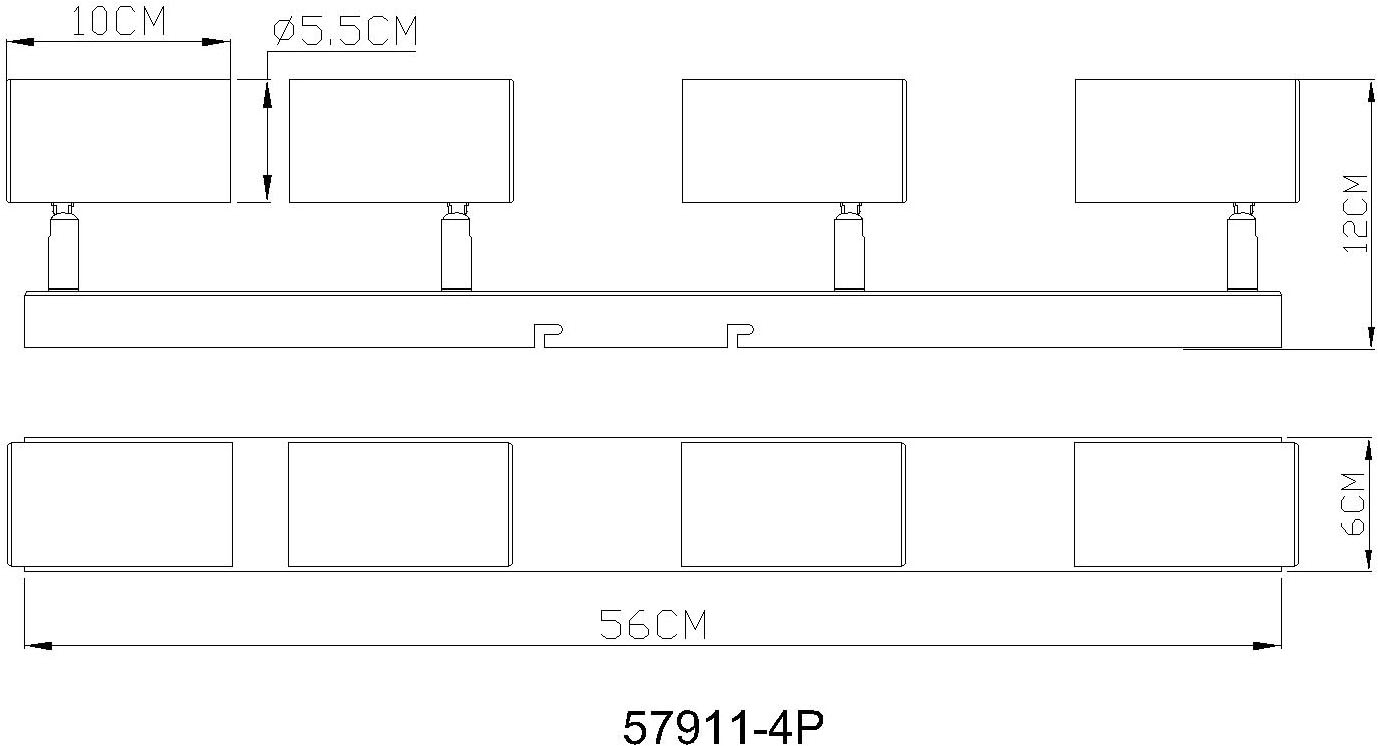 GLOBO LIGHTING Deckenstrahler »ROBBY«, Leuchtmittel GU10 | ohne Leuchtmittel, Deckenspot/pfirsichfarben/Flur/Wohnzimmer