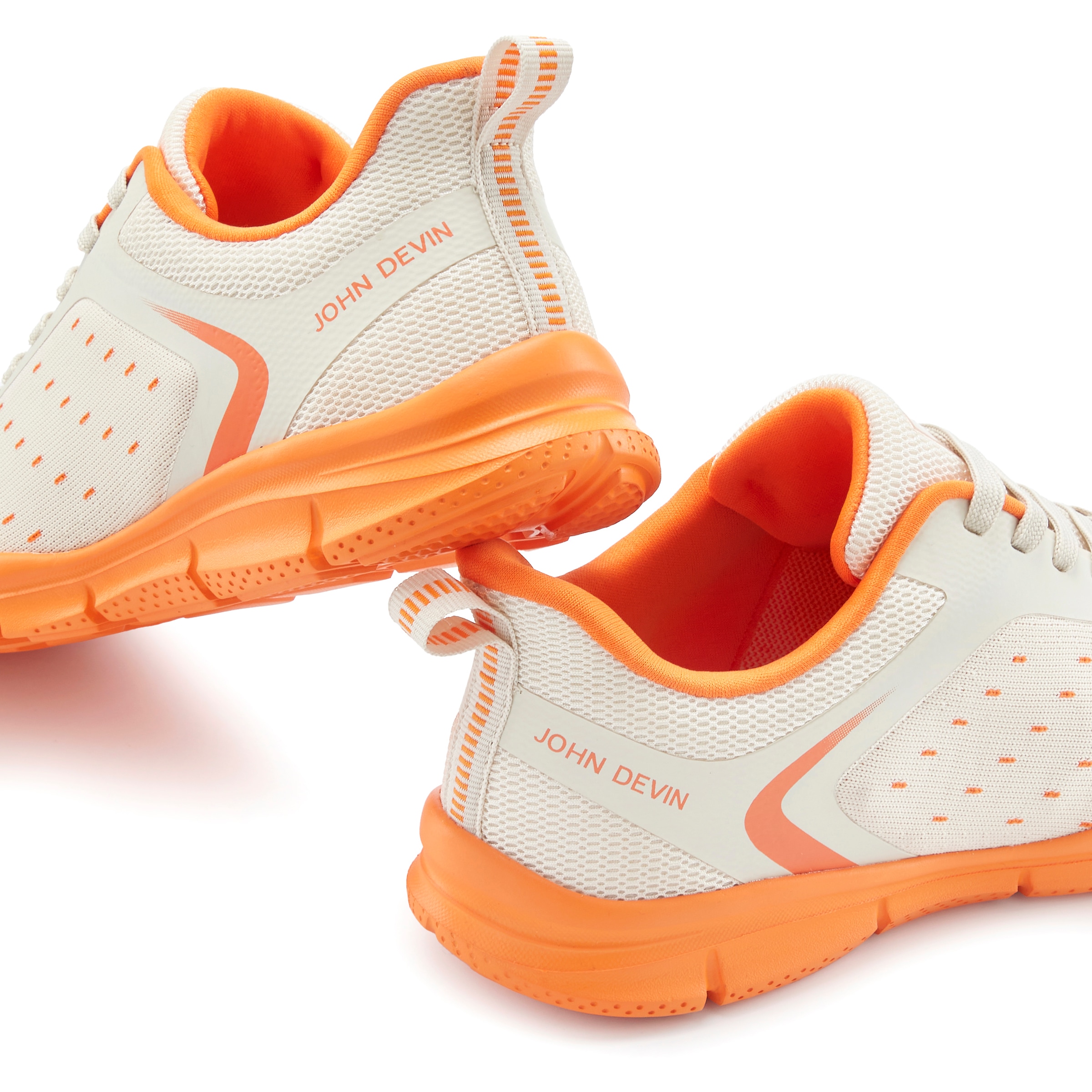 John Devin Sneaker »Schnürschuh, Freizeitschuhe, Schnürhalbschuhe, Halbschuh, Turnschuh«  im sportiven Look mit farbiger Sohle VEGAN