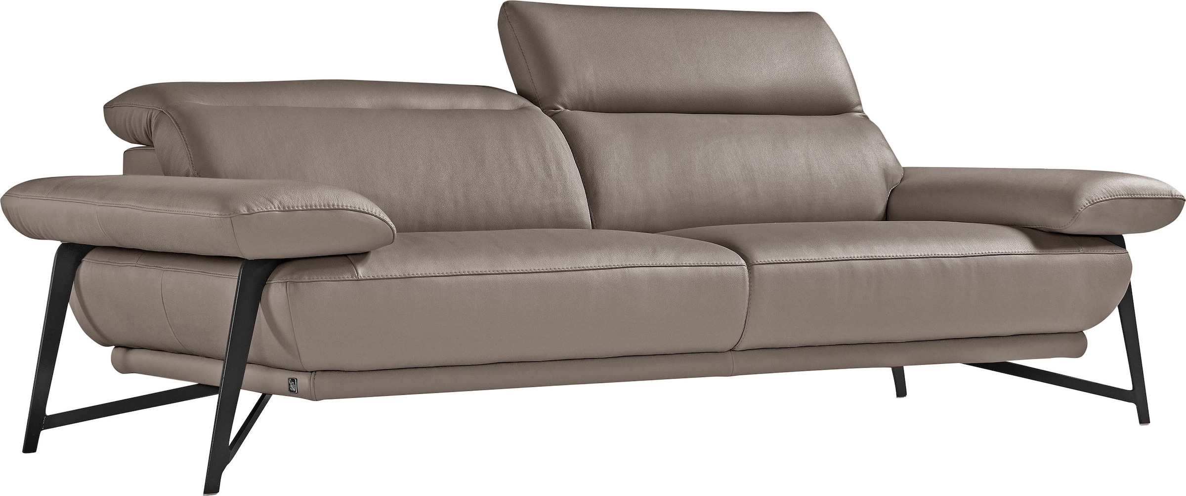Egoitaliano 2,5-Sitzer »Anais, Designsofa mit hohem Sitzkomfort, Designfuß,«, inkl. verstellbarer Kopfteile