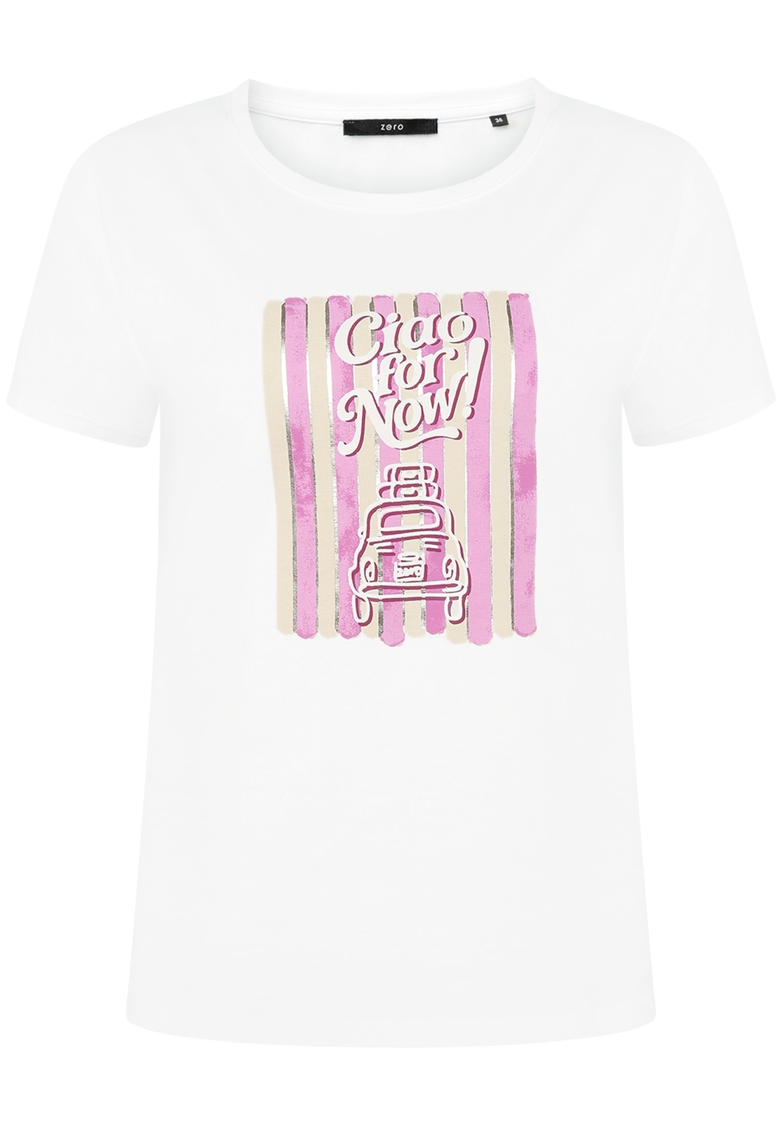 Zero Kurzarmshirt »Damen mit Aufdruck« 1 Glitzer