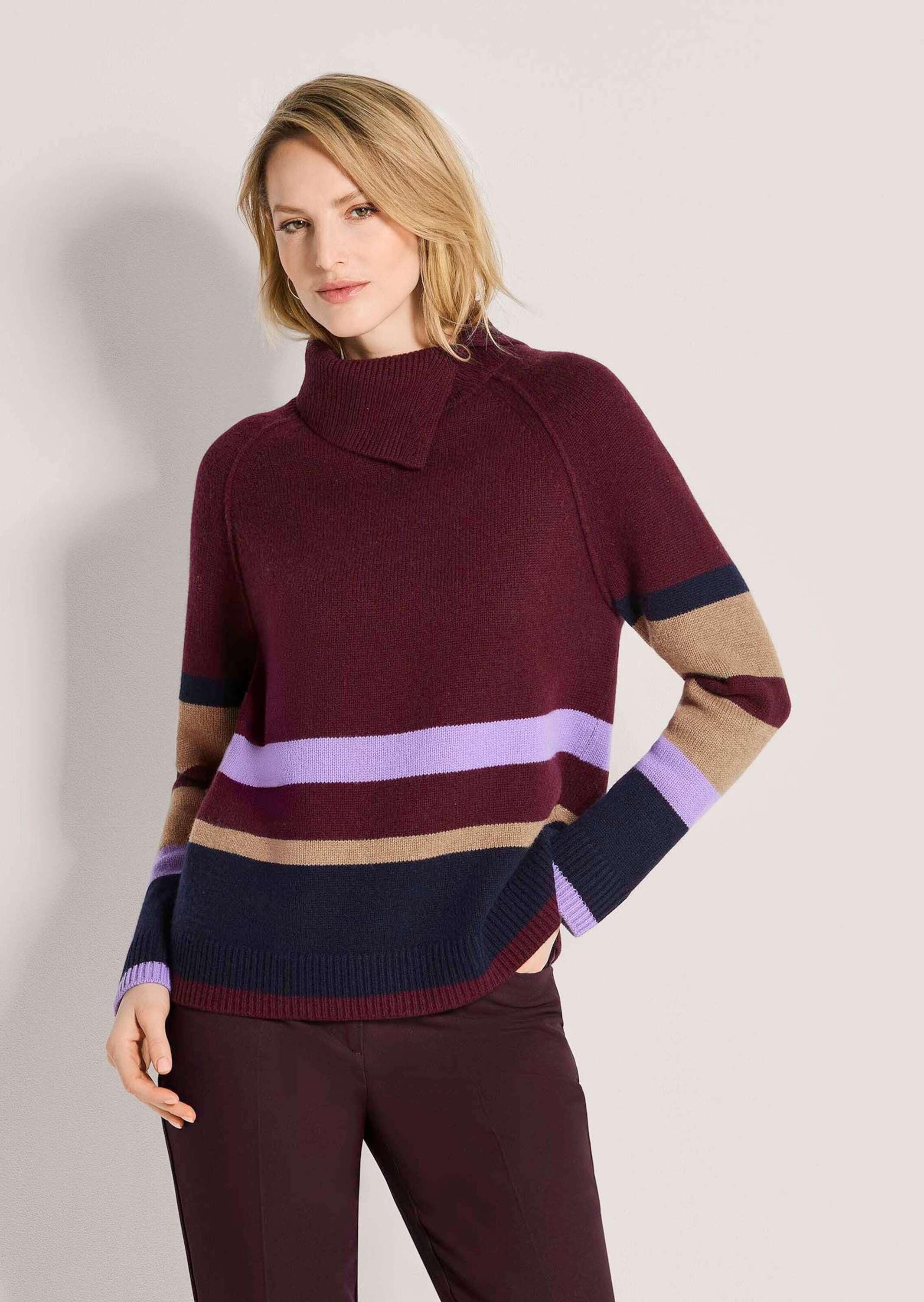 MADELEINE Longpullover »Pullover Asymmetrischer Rollkragenpullover«
