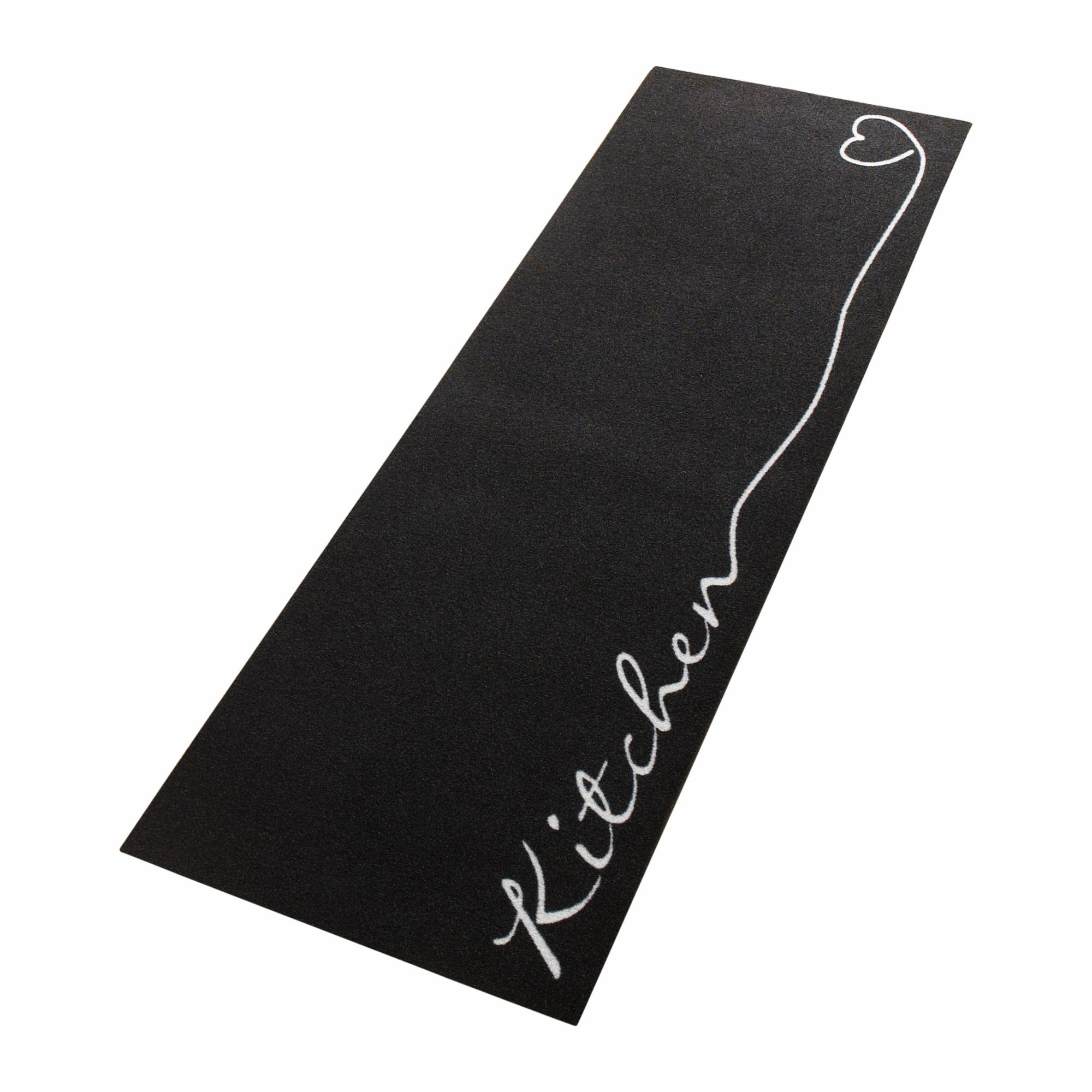 Küchenläufer HANSE HOME "Kitchen Herz" Gr. 11, schwarz, B:50cm H:5mm L:150cm, Kunstfaser, Teppiche, Läufer, Rutschfest, Küchenteppich, Küche, Teppich, Pflegeleicht 2