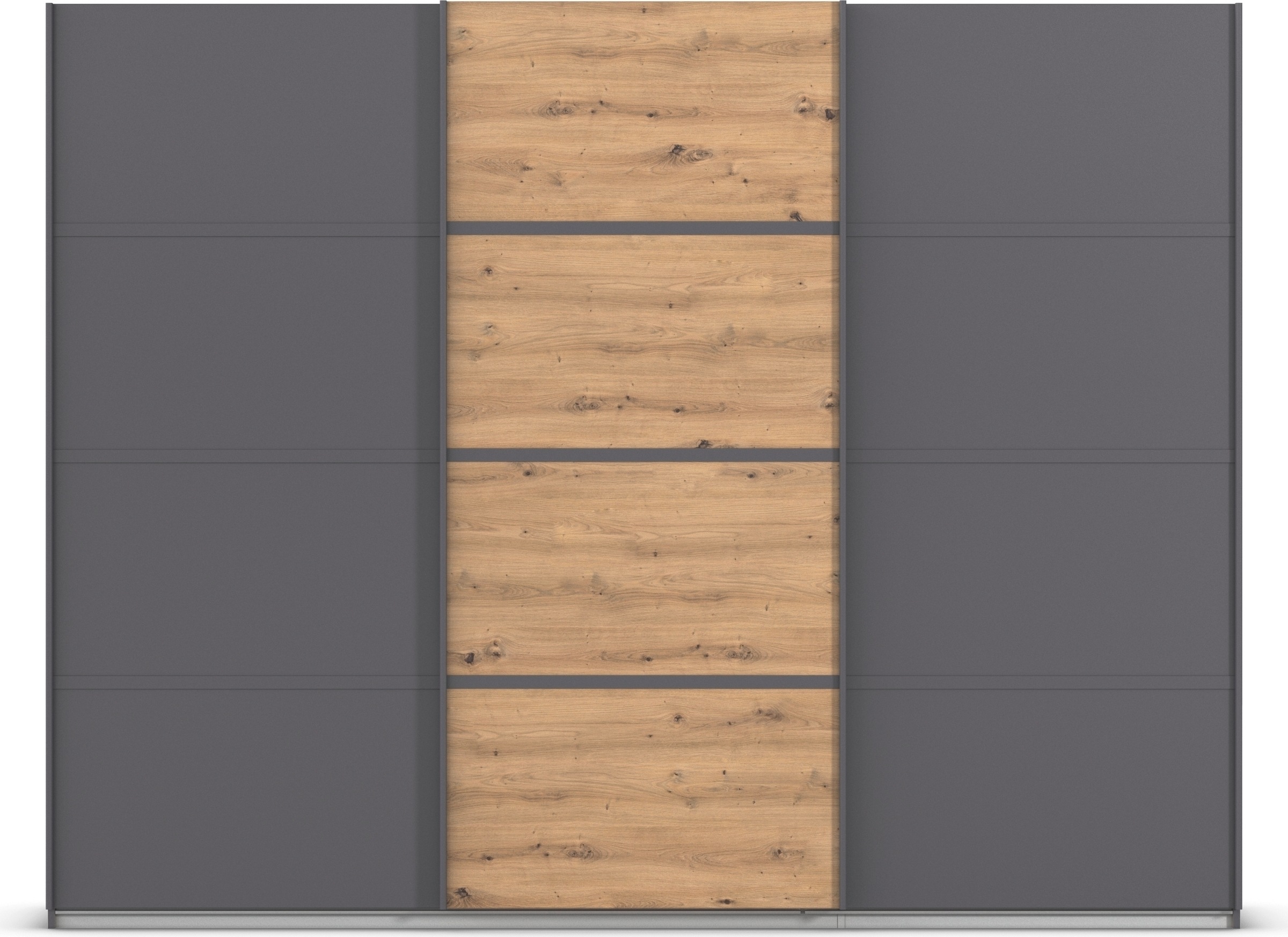 rauch Kleiderschrank »Schwebetürenschrank OTTO´s Choice Garderobe Schrank TOP ANGEBOT Avola«, (in 3 verschiedenen Ausstattungen BASIC/CLASSIC/PREMIUM), mit eleganten Zierleisten in Chrom, Schwarz oder Weiß MADE IN GERMANY