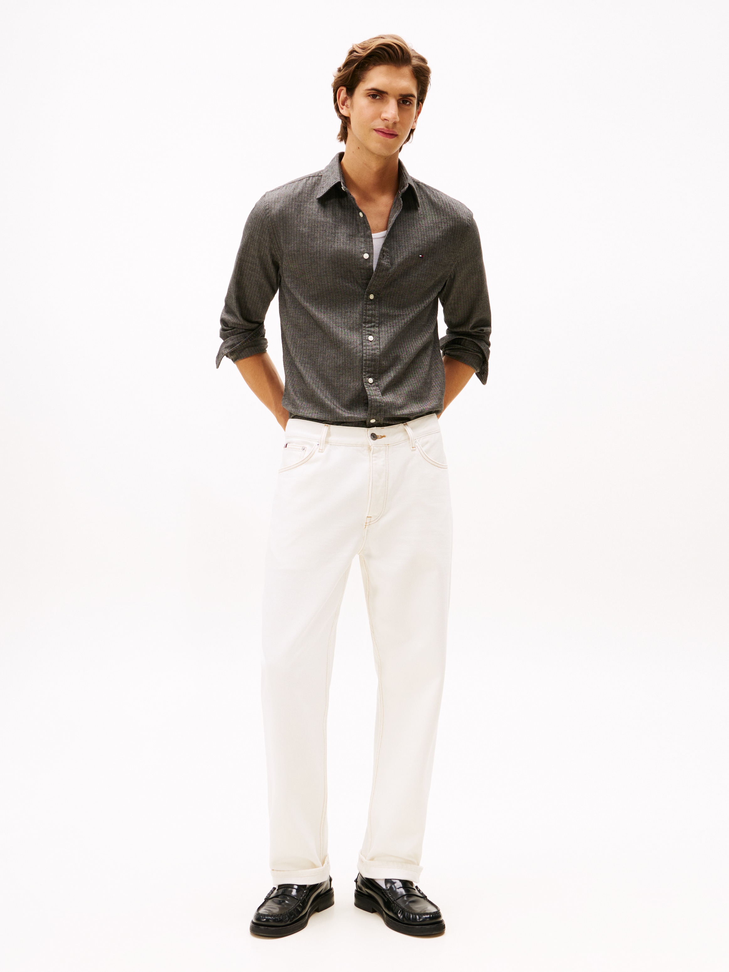 Tommy Hilfiger Langarmhemd »FLANNEL HERRINGBONE SHIRT«, Regular fit