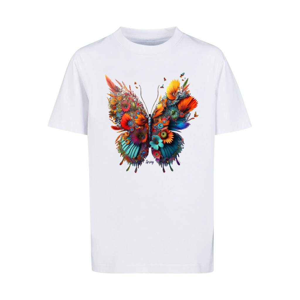 F4NT4STIC T-Shirt »Schmetterling Blumen Tee Unisex«