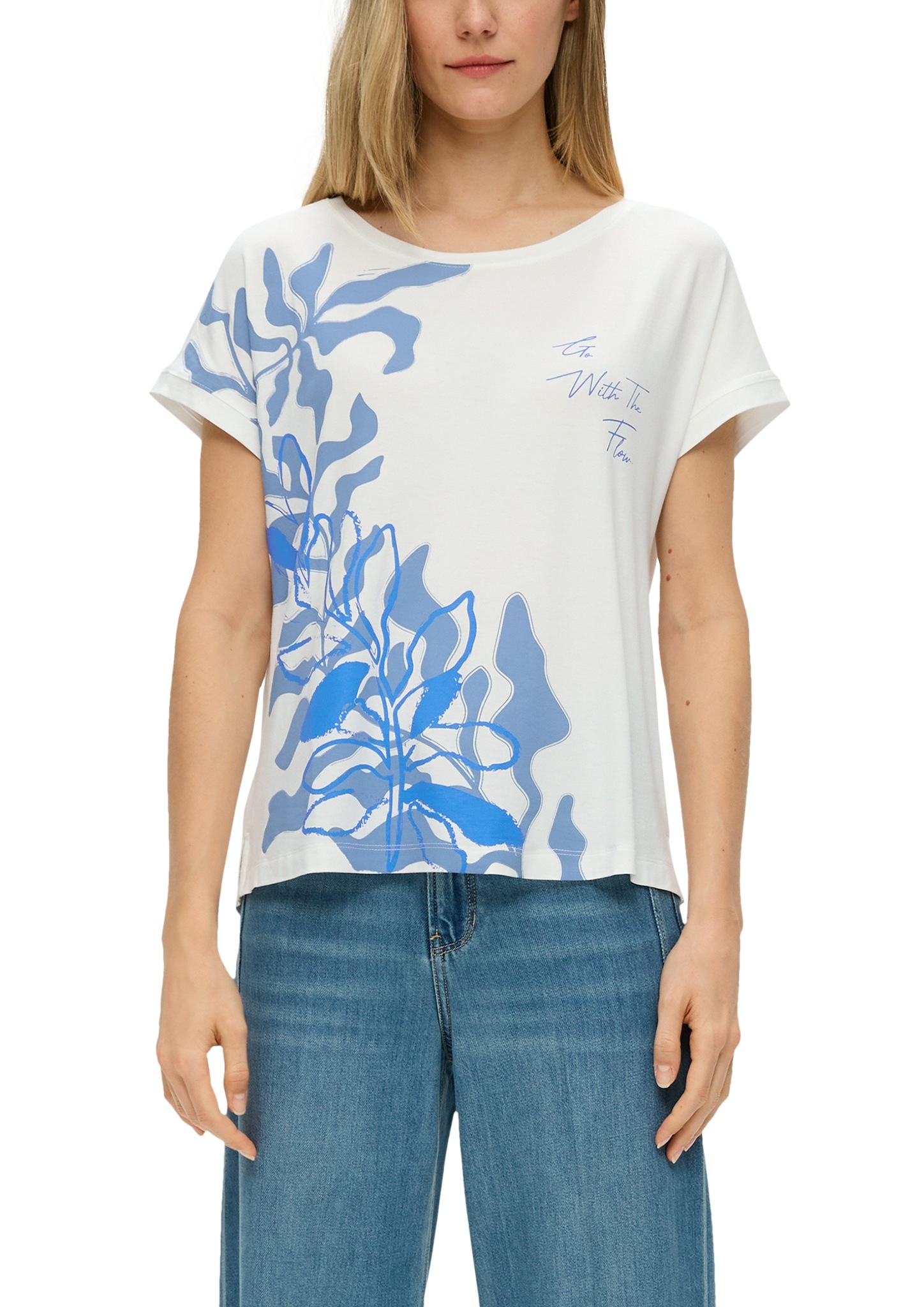 s.Oliver Palaidinė su großem Floral-Print