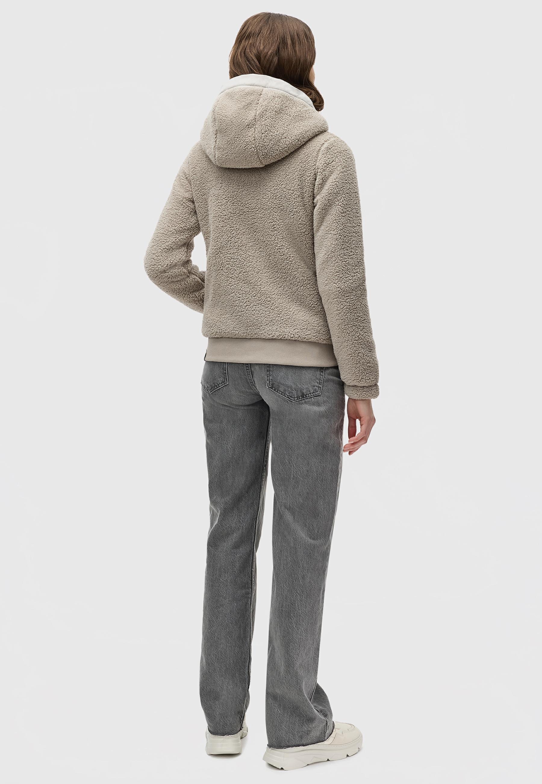 Ragwear Outdoorjacke »Cousy Short«, mit Kapuze, flauschige Übergangsjacke mit Teddyfell und Kapuze