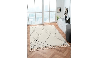 Hochflor-Teppich »Moroccan Drawline«, rechteckig