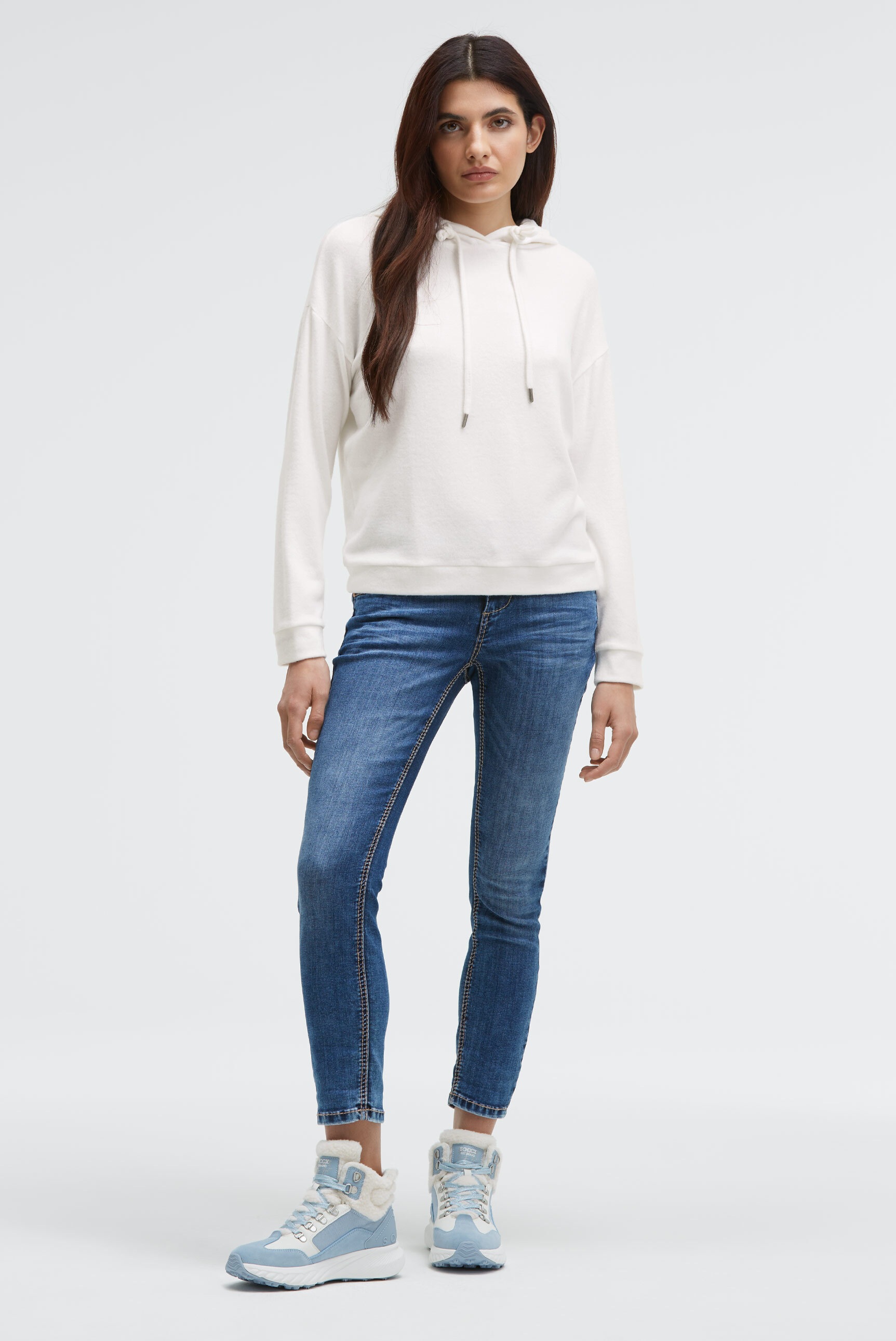 SOCCX Kapuzenpullover aus Flauschstrick