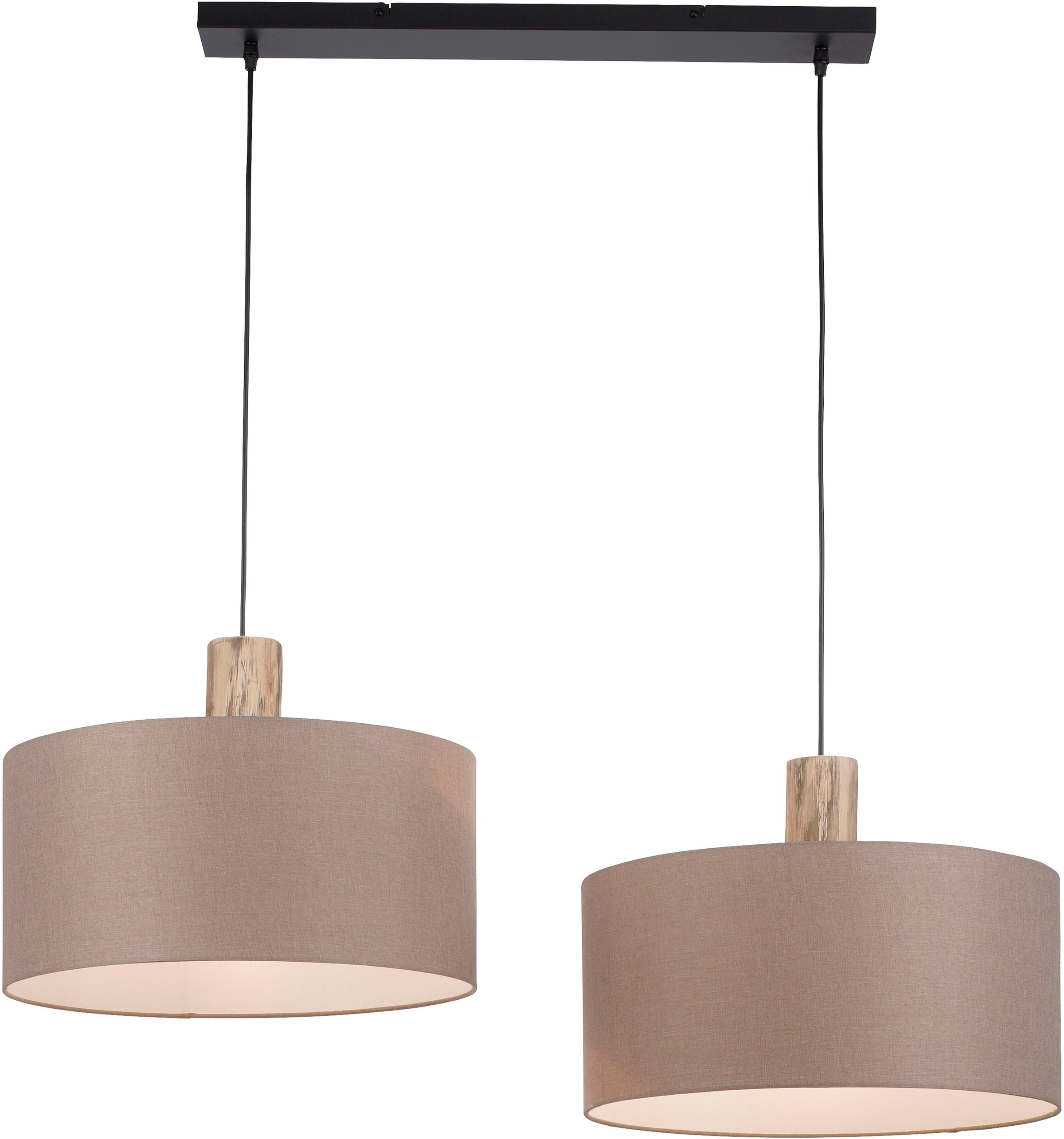 JUST LIGHT Pendelleuchte »LINEN«, 2 flammig, ExklusiveE27