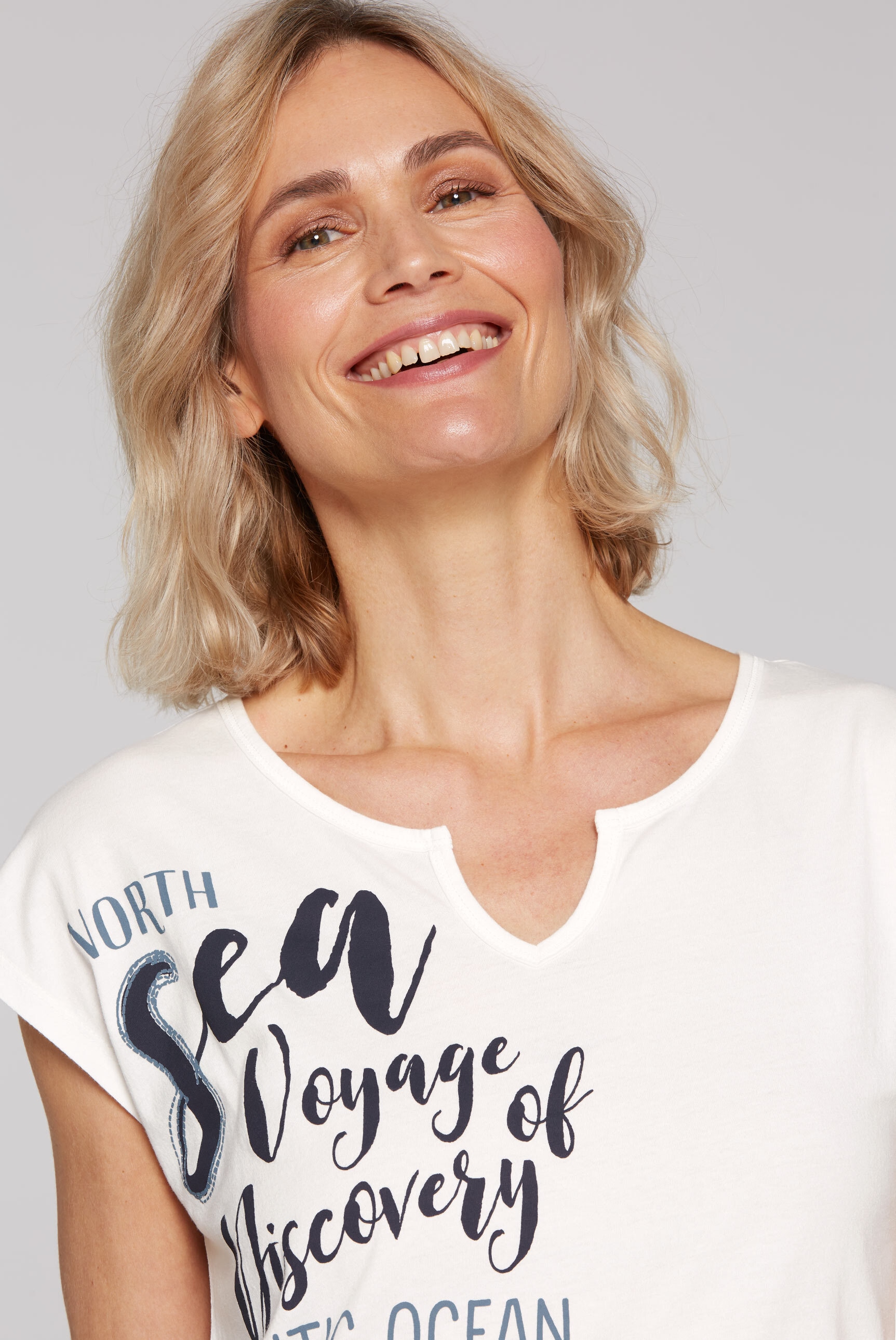 SOCCX Rundhalsshirt, mit Gummizug im Saum