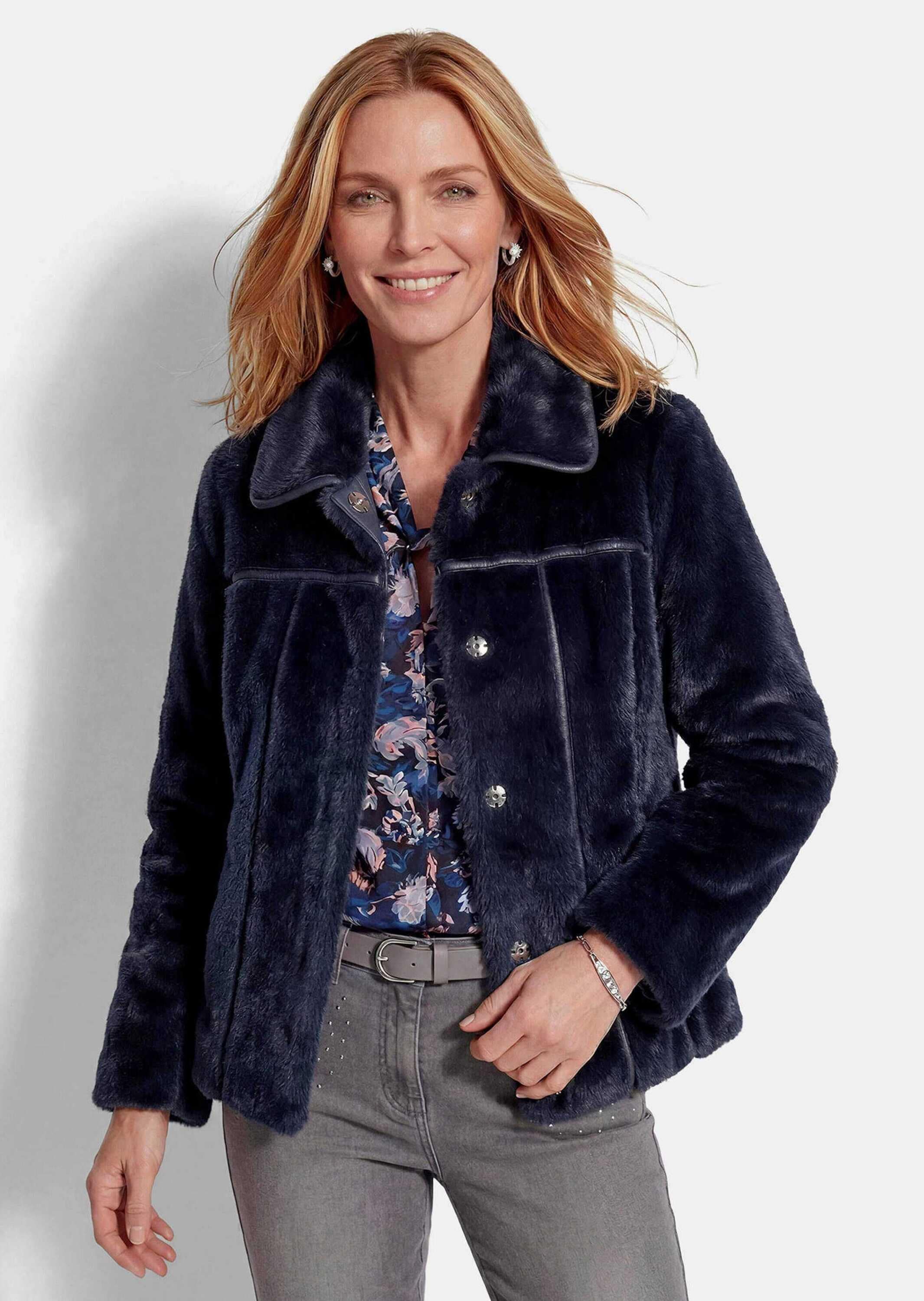 GOLDNER Winterjacke »Wendejacke in Fell- und Lederoptik« Wendejacke in Fell und Lederoptik