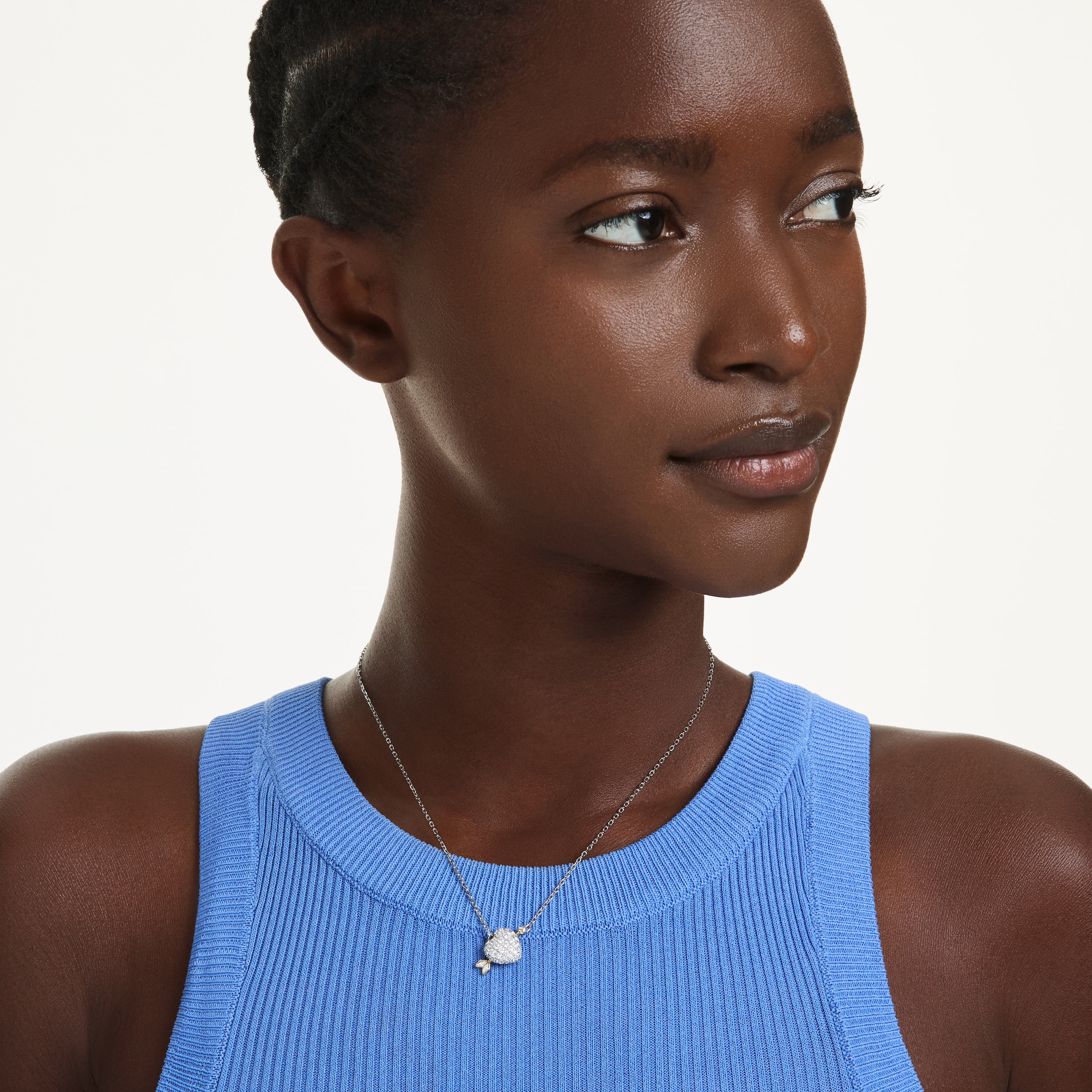 Swarovski Kette mit Anhänger »Schmuck Geschenk Idyllia Halskette Herz mit Pfeil« mit Swarovski® Kristall, Zirkonia (synth.)