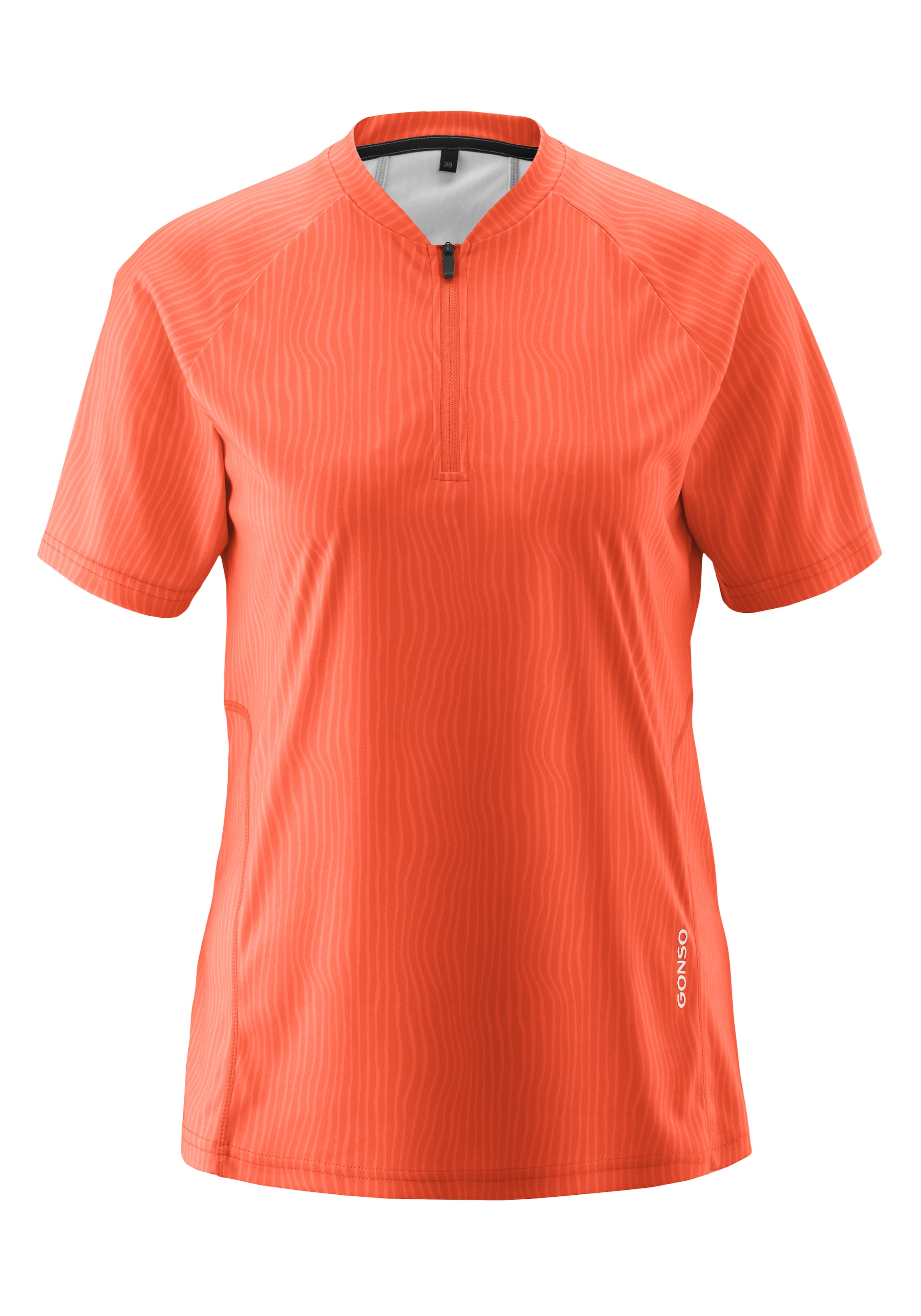 GONSO Damen Radtrikot "Adventure Jersey Soft Touch W", rot, Gr. 38, 100% Polyester, Trikots, Angenehmes, weiches Tragegefühl