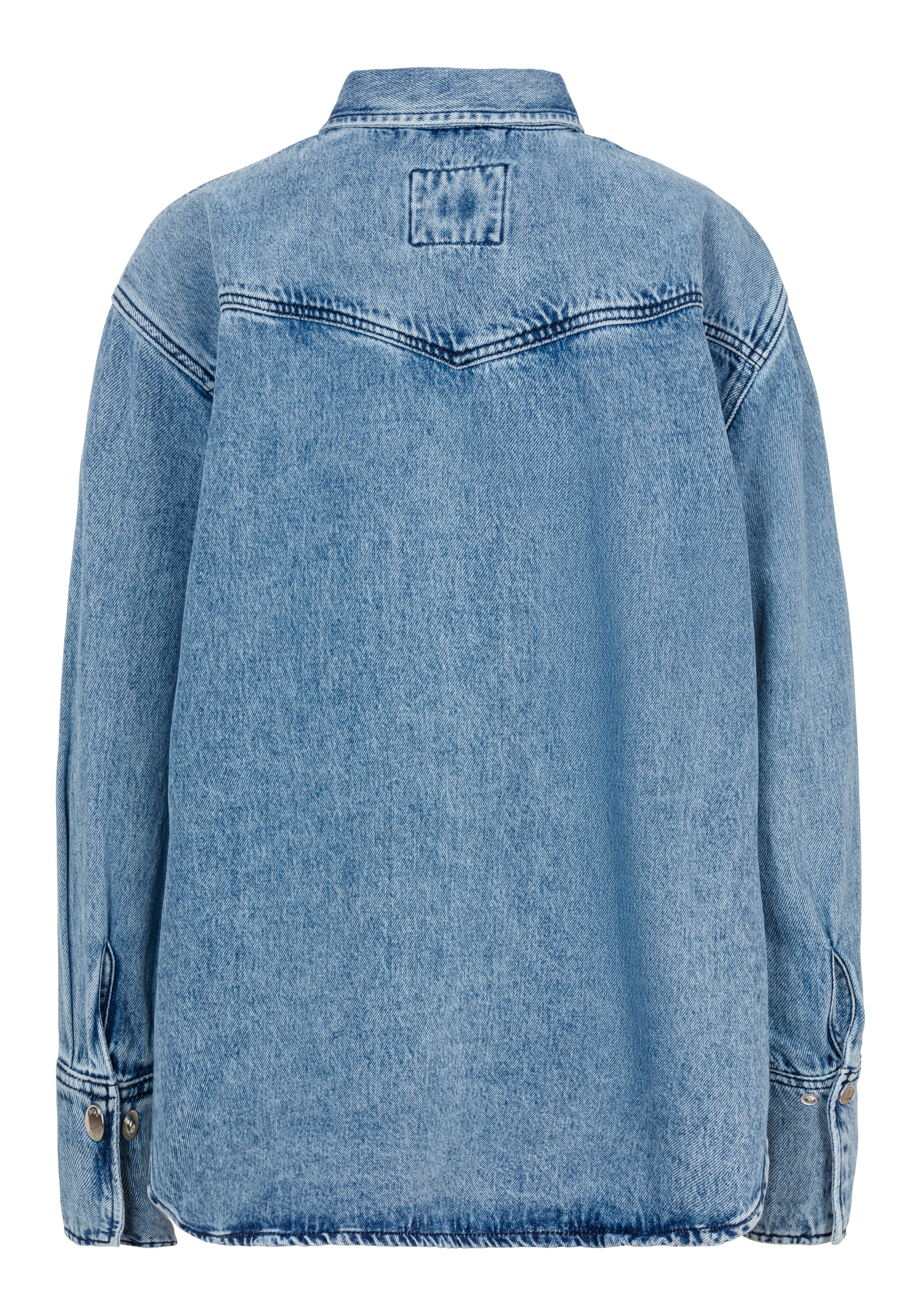 BOSS ORANGE Klassische Bluse "DENIM SHIRT HF Premium Damenmode", mit Blusen günstig online kaufen