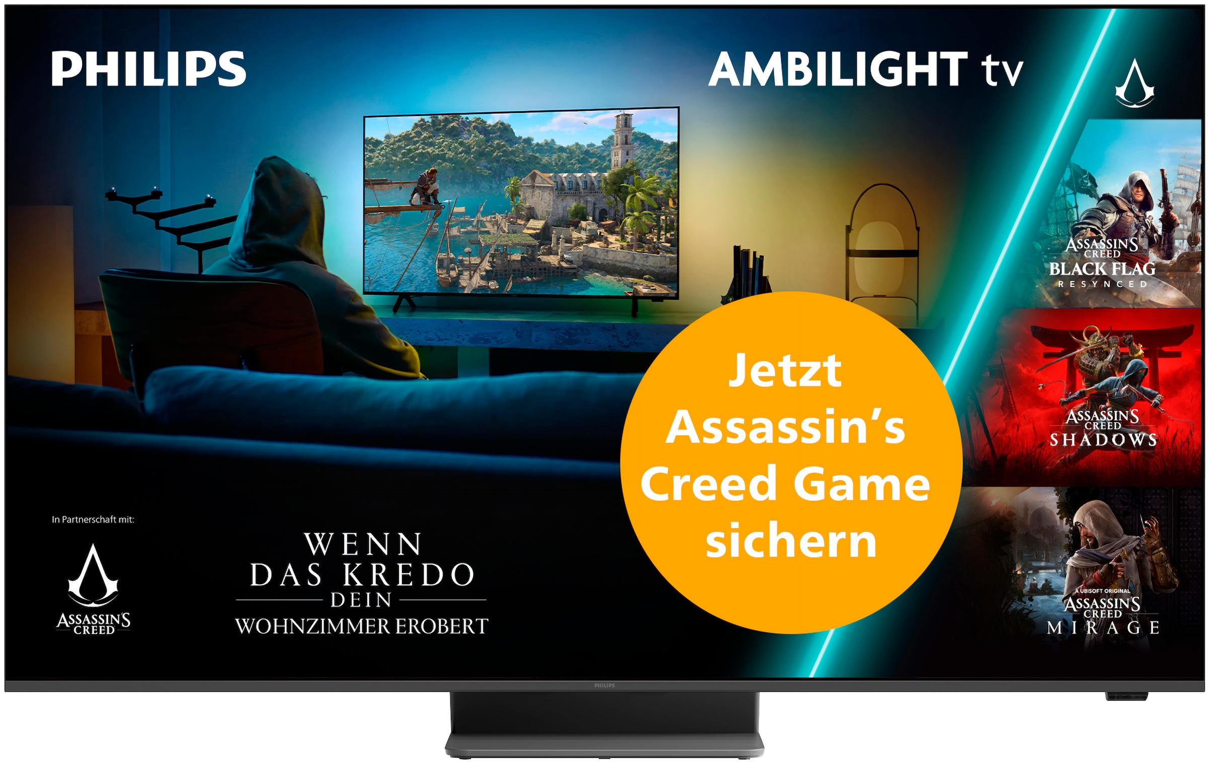 Philips QLED-Fernseher »65PQS8701/12« 164 cm/65 ″ Smart-TV