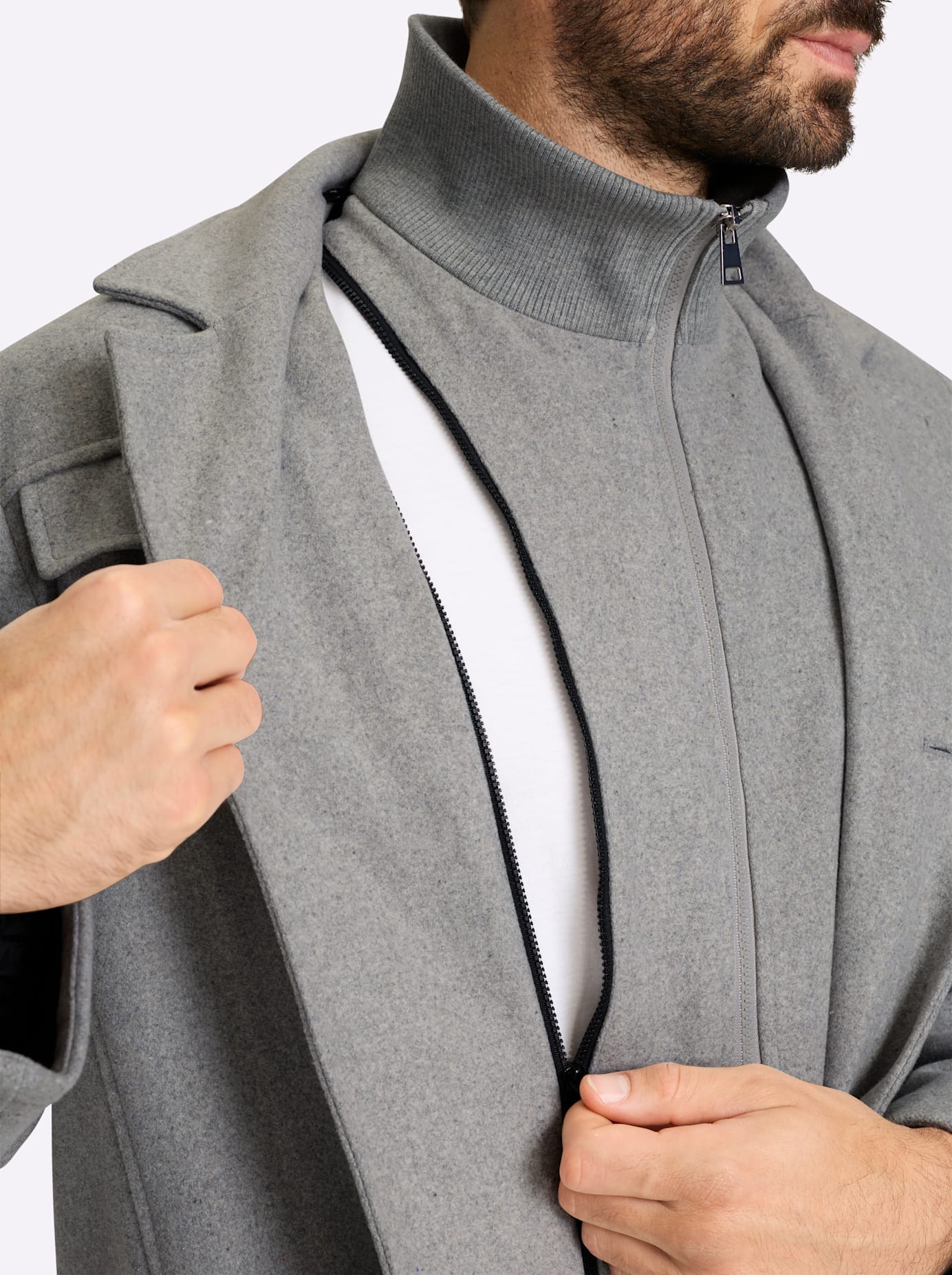 Marco Donati Langjacke ohne Kapuze