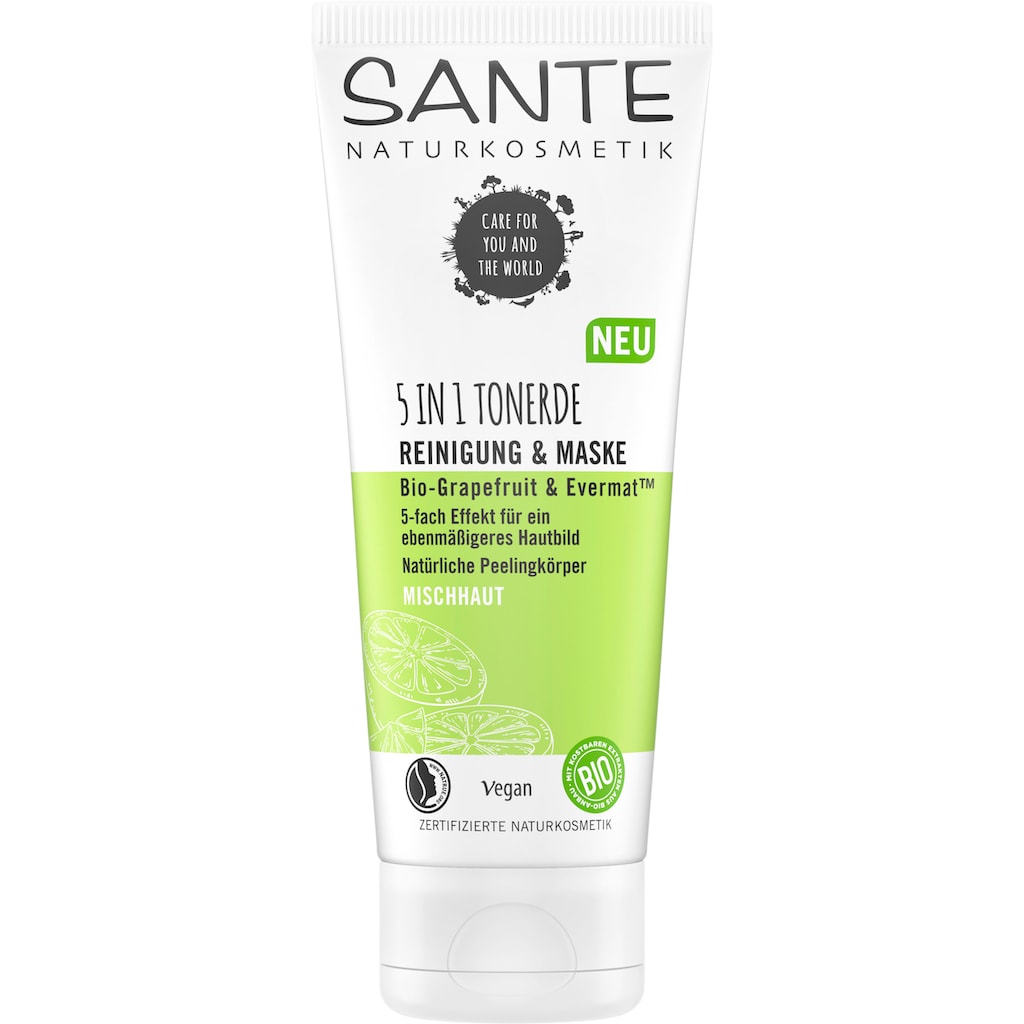 SANTE Gesichts-Reinigungscreme »5in1 Tonerde Reinigung & Maske«