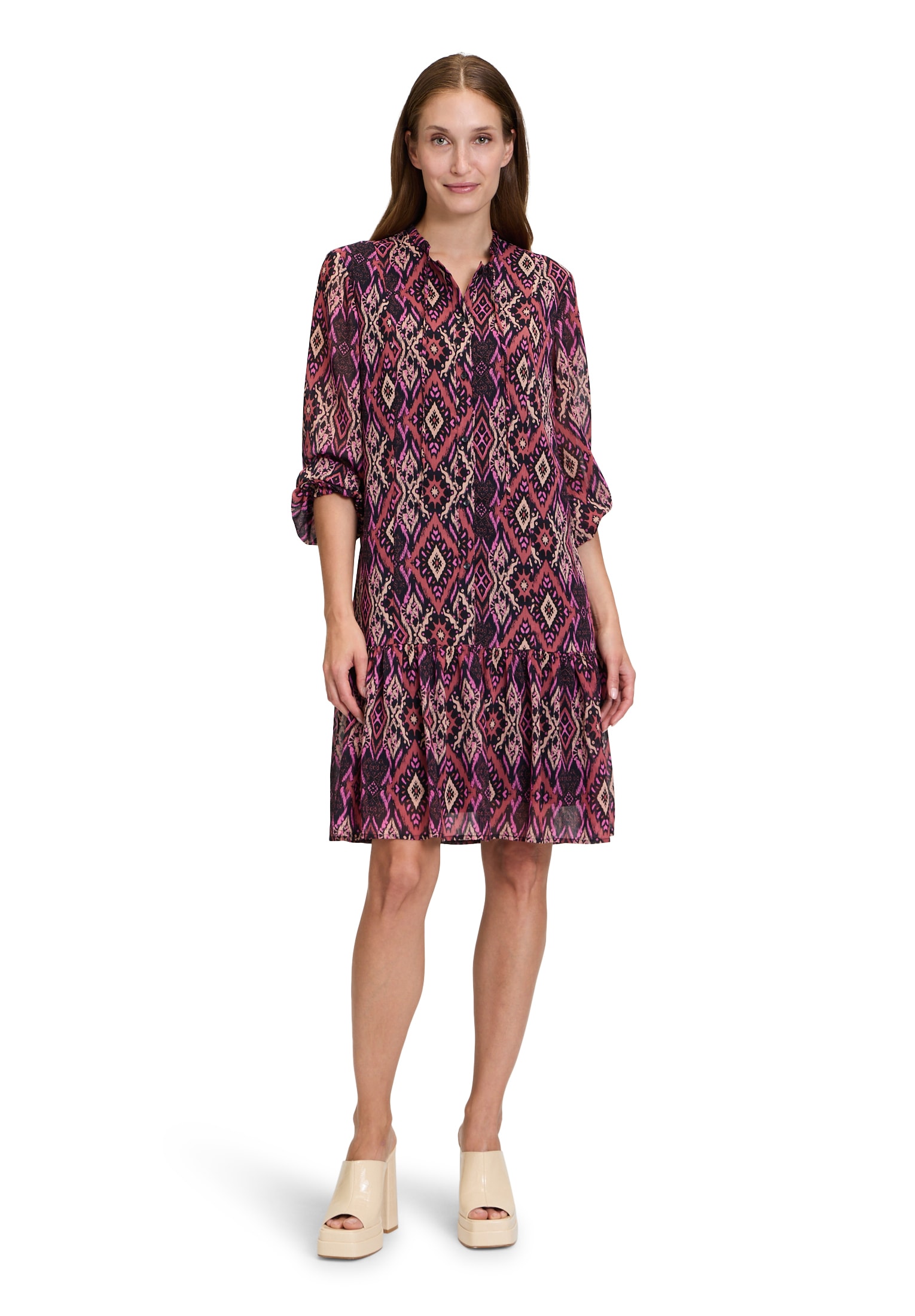 Cartoon Chiffonkleid »Cartoon Chiffonkleid mit Stufen«, Muster