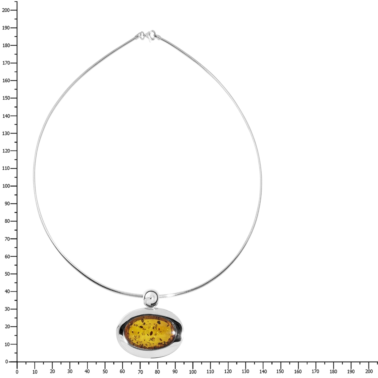 Halsreif OSTSEE-SCHMUCK "Ostsee-Schmuck Halsreif mit Anhänger Wanatia" Gr. 50, silber, Halsketten, Damen, 50cm, Silber 925 (Sterlingsilber), L: 42 2