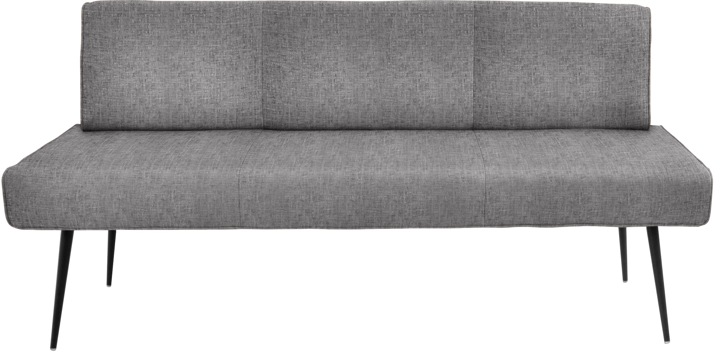 K+W Komfort & Wohnen "Giacomo I Polsterbank" Metallfüsse in schwarz, wahlweise in der Breite 200cm oder 177cm