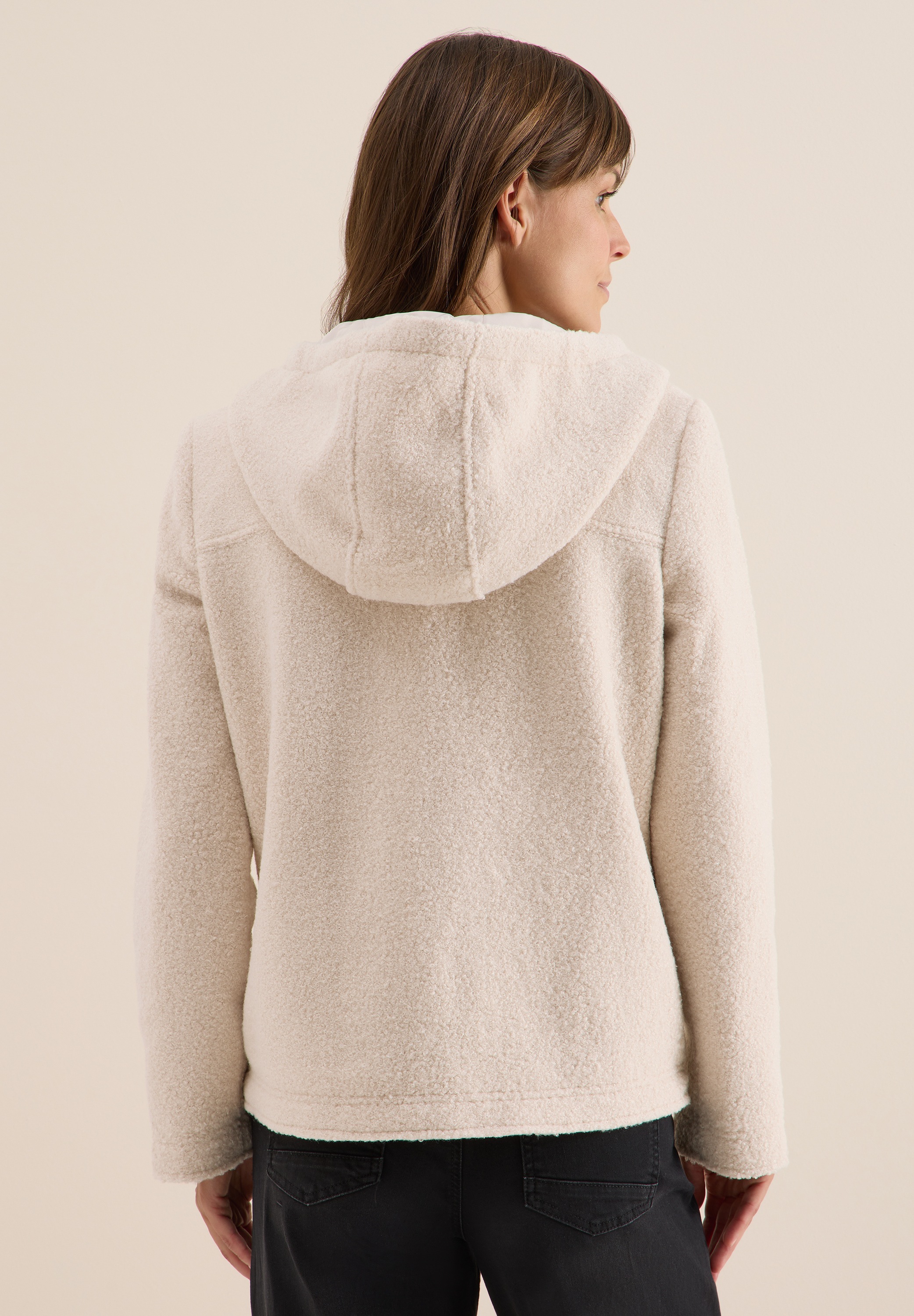 Cecil Fellimitatjacke mit Kapuze mit Kapuze mit Tunnelzugband günstig online kaufen