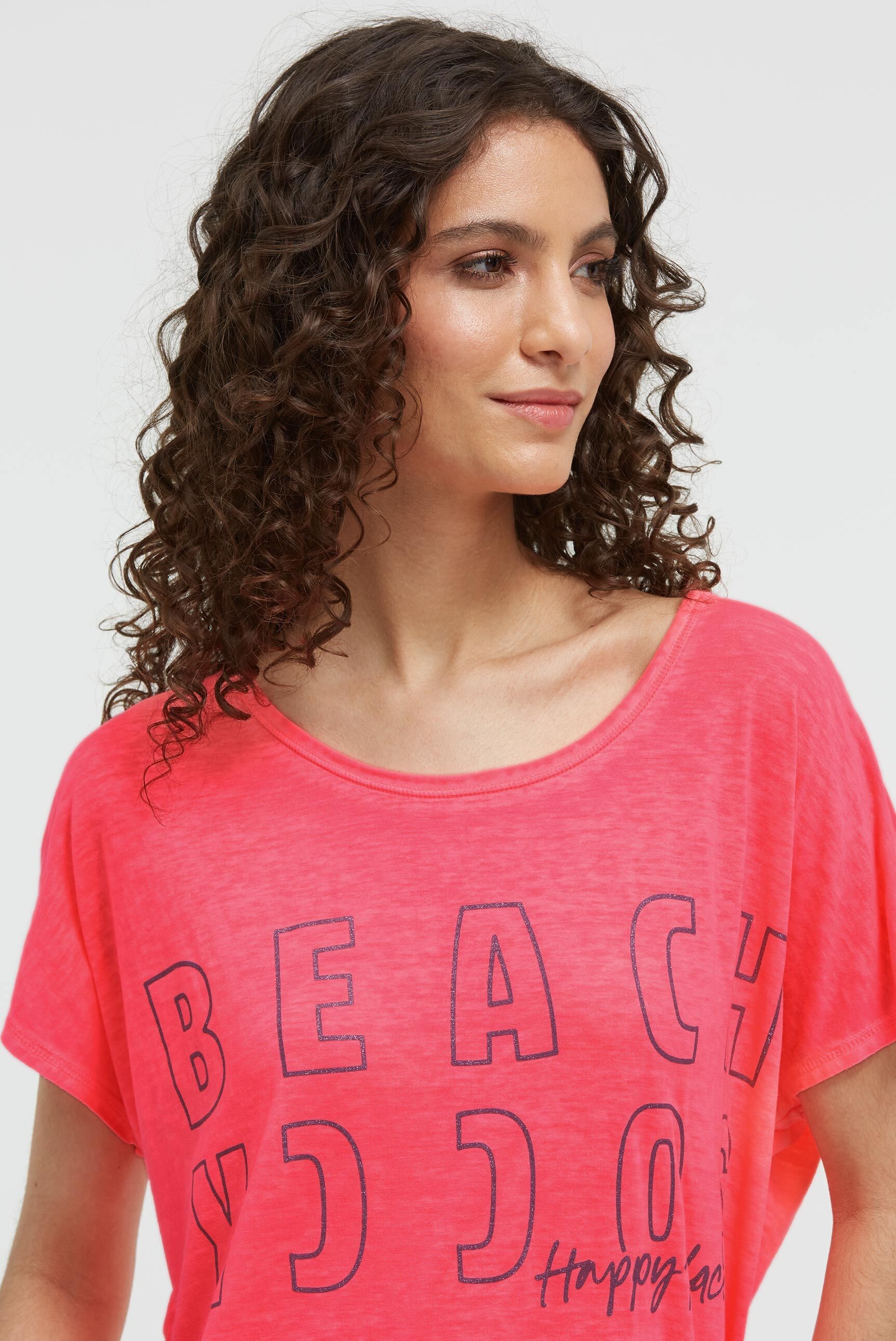 SOCCX Rundhalsshirt mit elastischem Saum