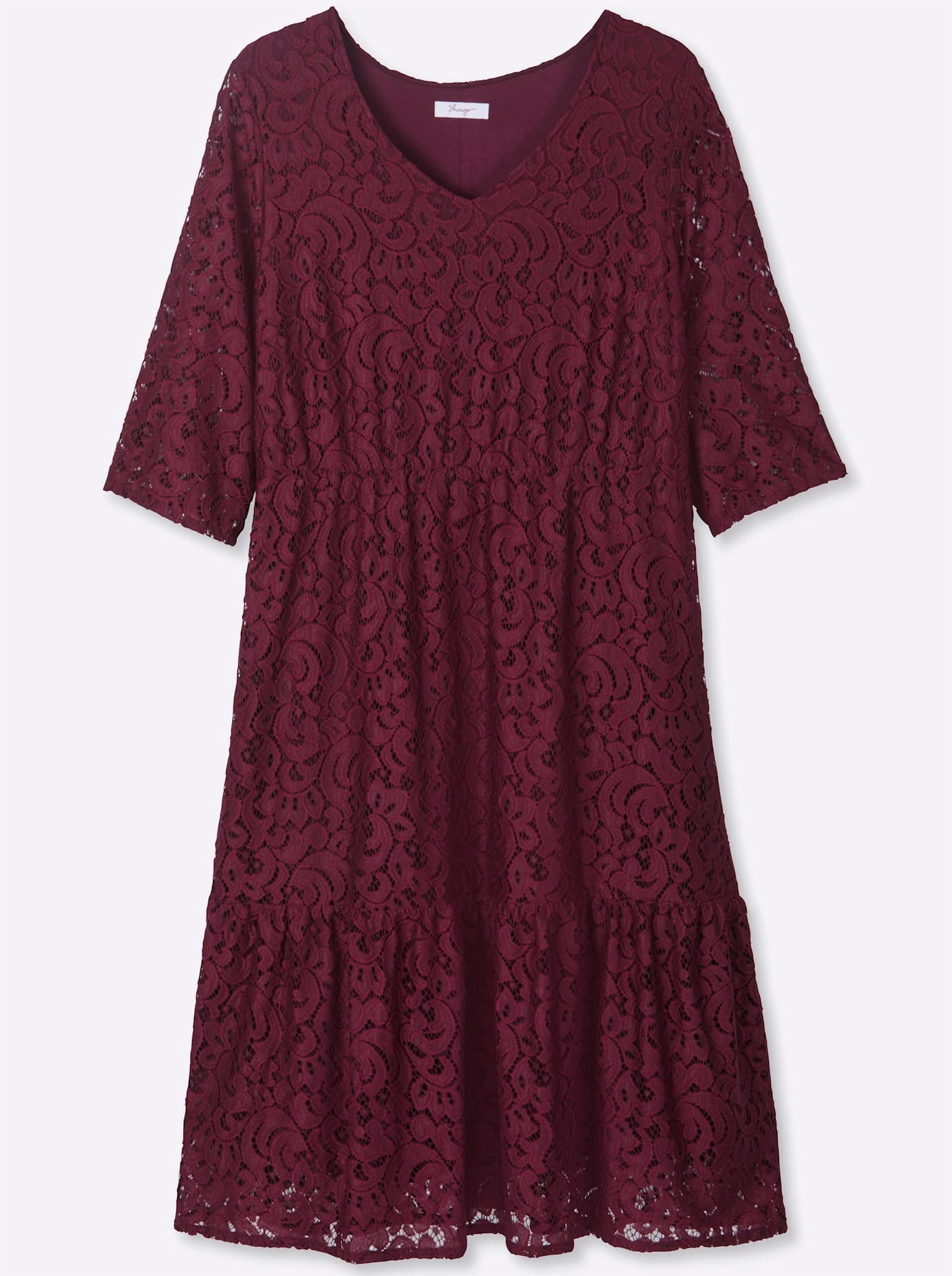 Sheego Spitzenkleid »Webkleid«