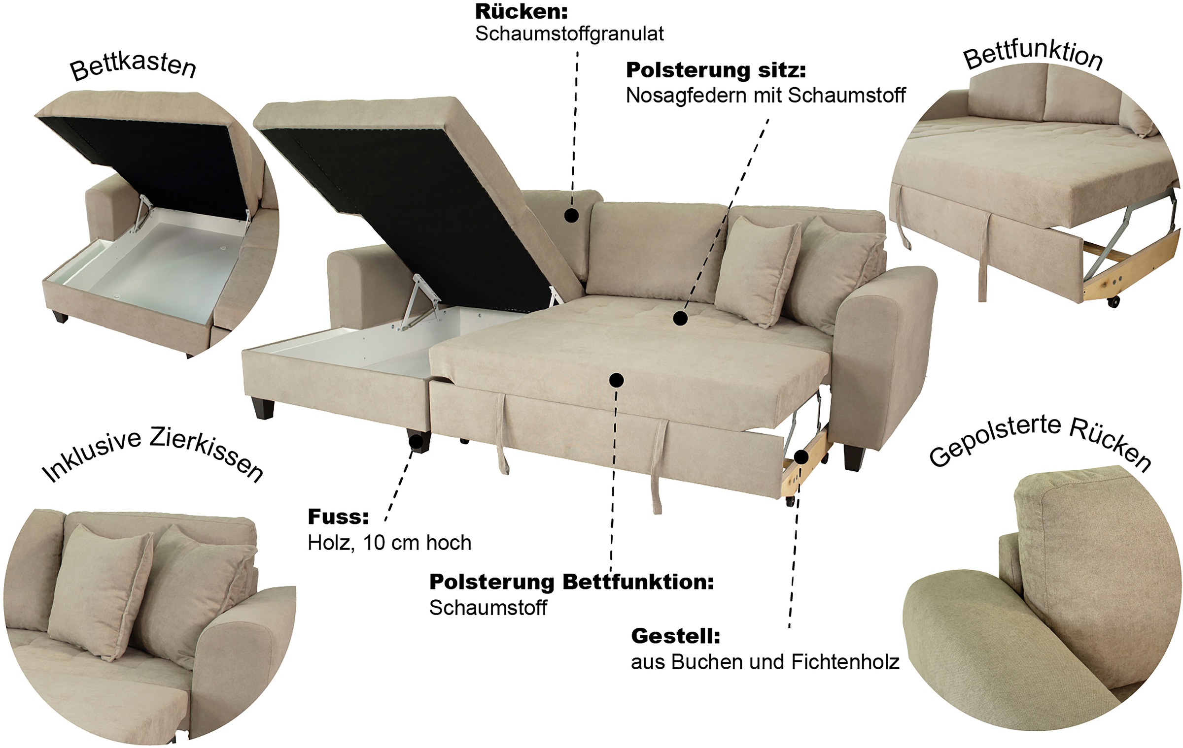 Thumbnail - Trends by HG Ecksofa "MORITZ, L-Form"