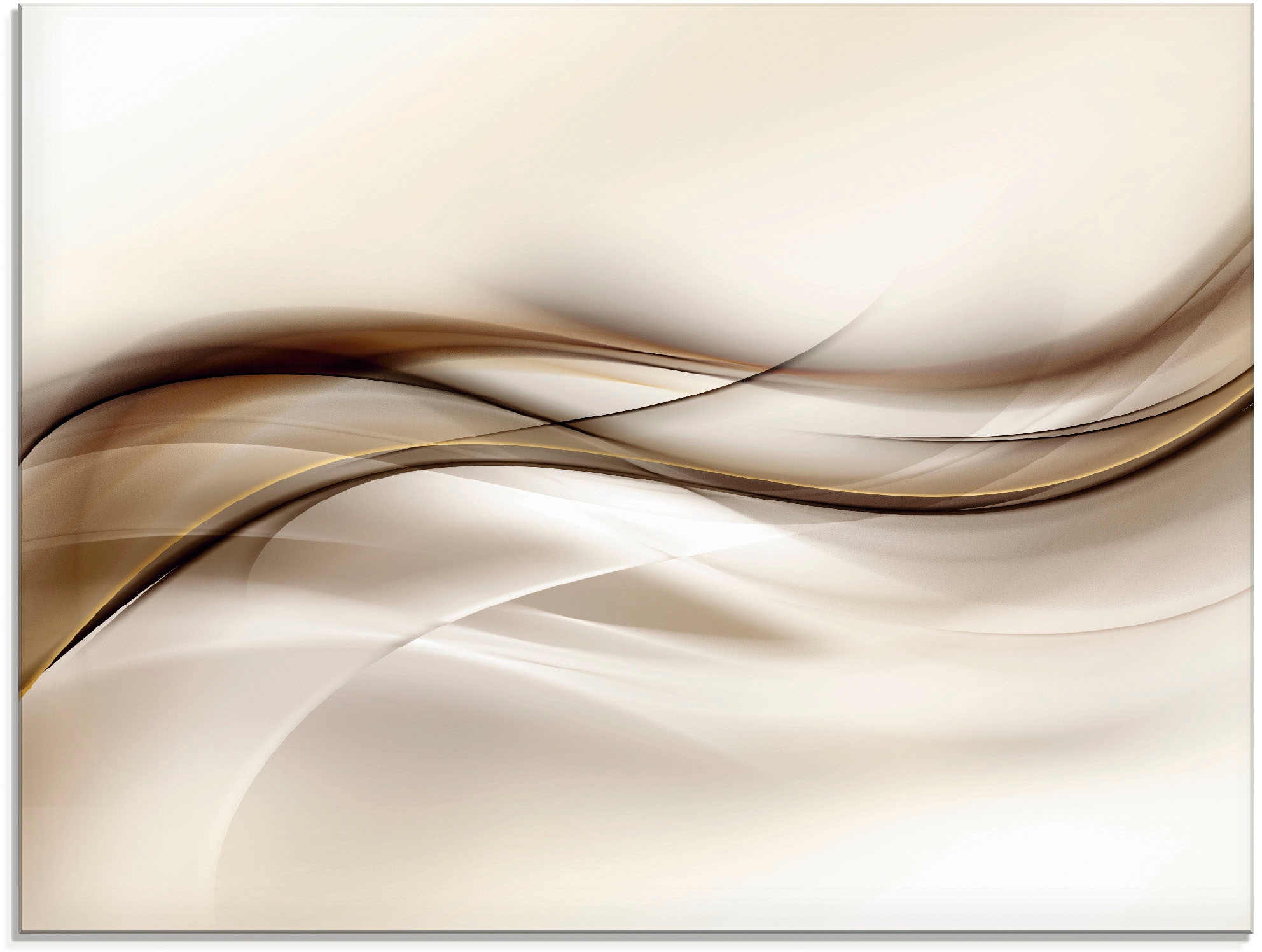 Artland Glasbild "Braune abstrakte Welle" Muster 1 Stk. tlg. günstig online kaufen