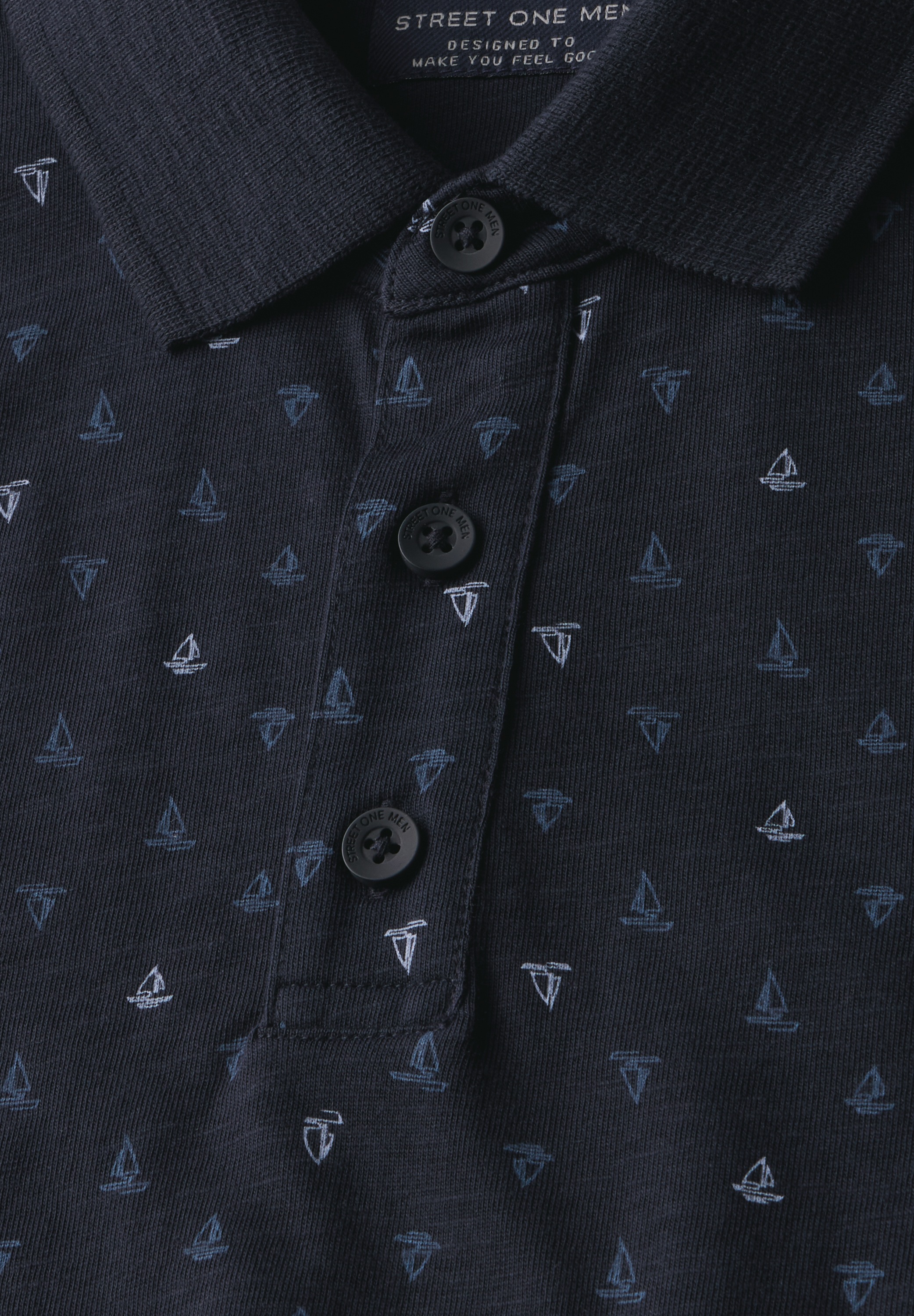 STREET ONE MEN Poloshirt, aus reiner Baumwolle