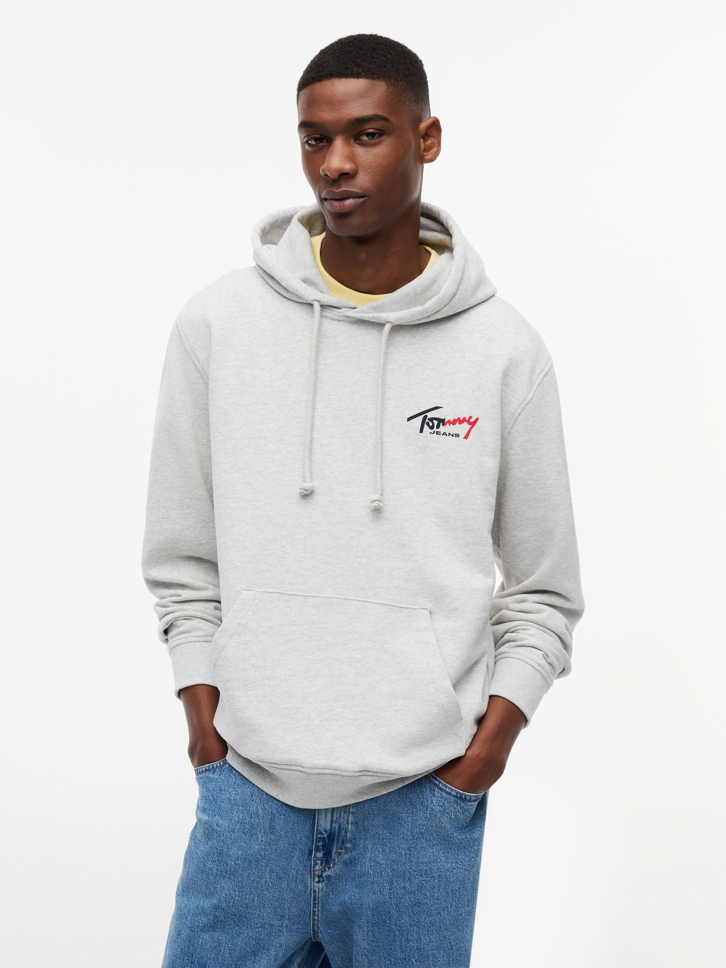 Tommy Jeans Kapuzensweatshirt "TJM REGULAR ENTRY SIGN", Regular fit, mit Kordelzug